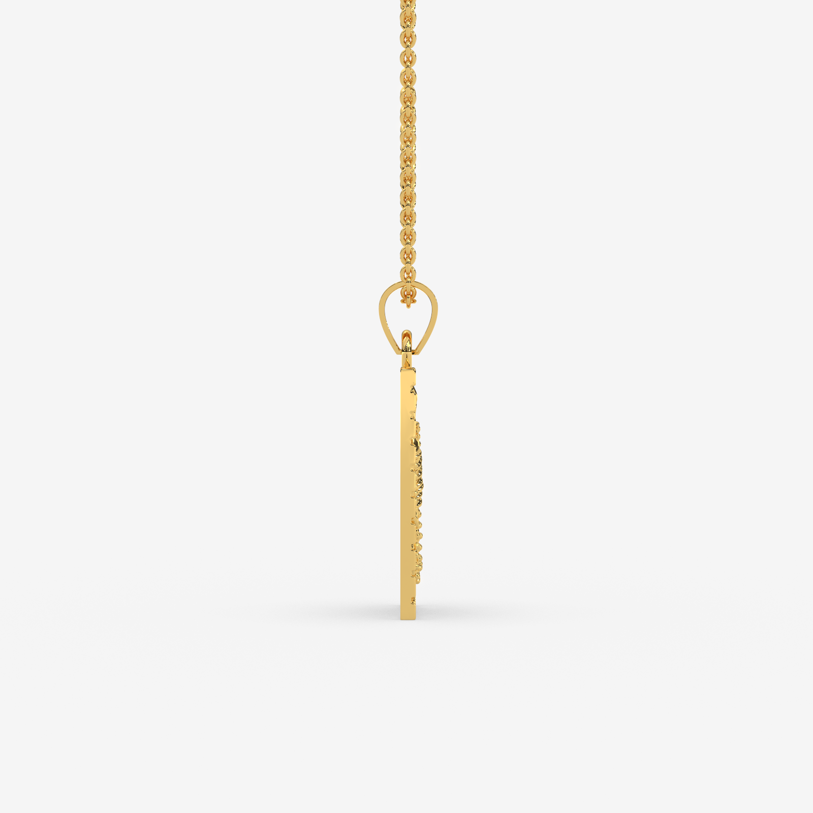 18K Gold Dragon Plaque Pendant Necklace | Chinese Style Auspicious Jewelry