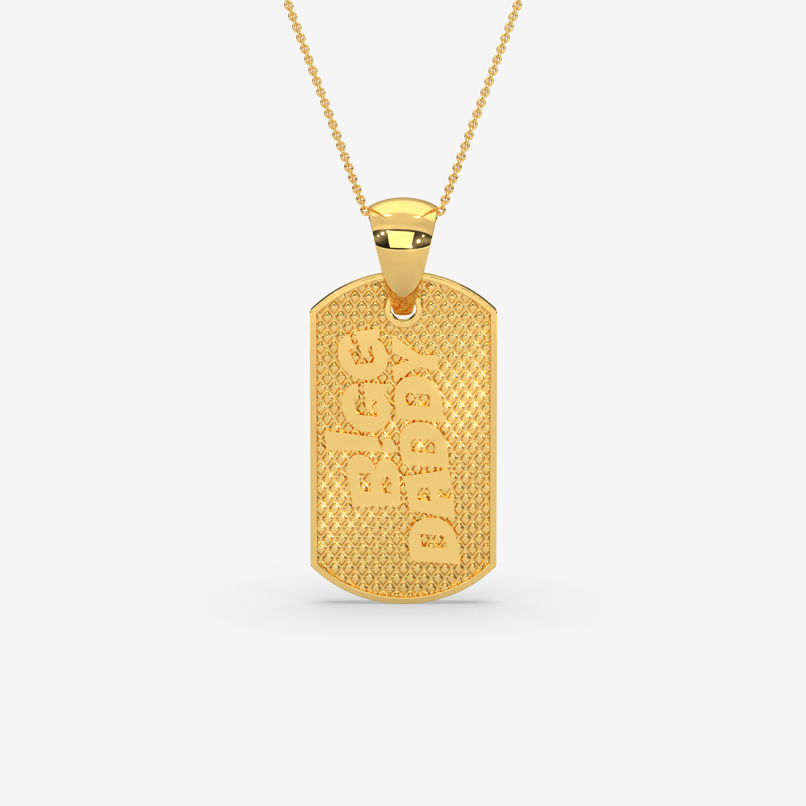 Bigg Daddy Gold Dog Tag Pendant | Personalized Men's Jewelry