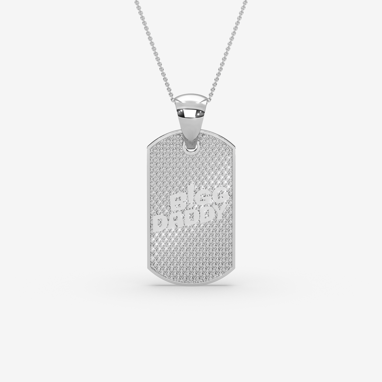 Bigg Daddy Gold Dog Tag Pendant | Personalized Men's Jewelry