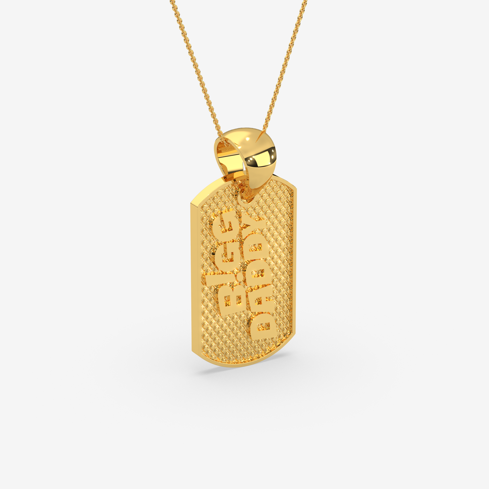 Bigg Daddy Gold Dog Tag Pendant | Personalized Men's Jewelry