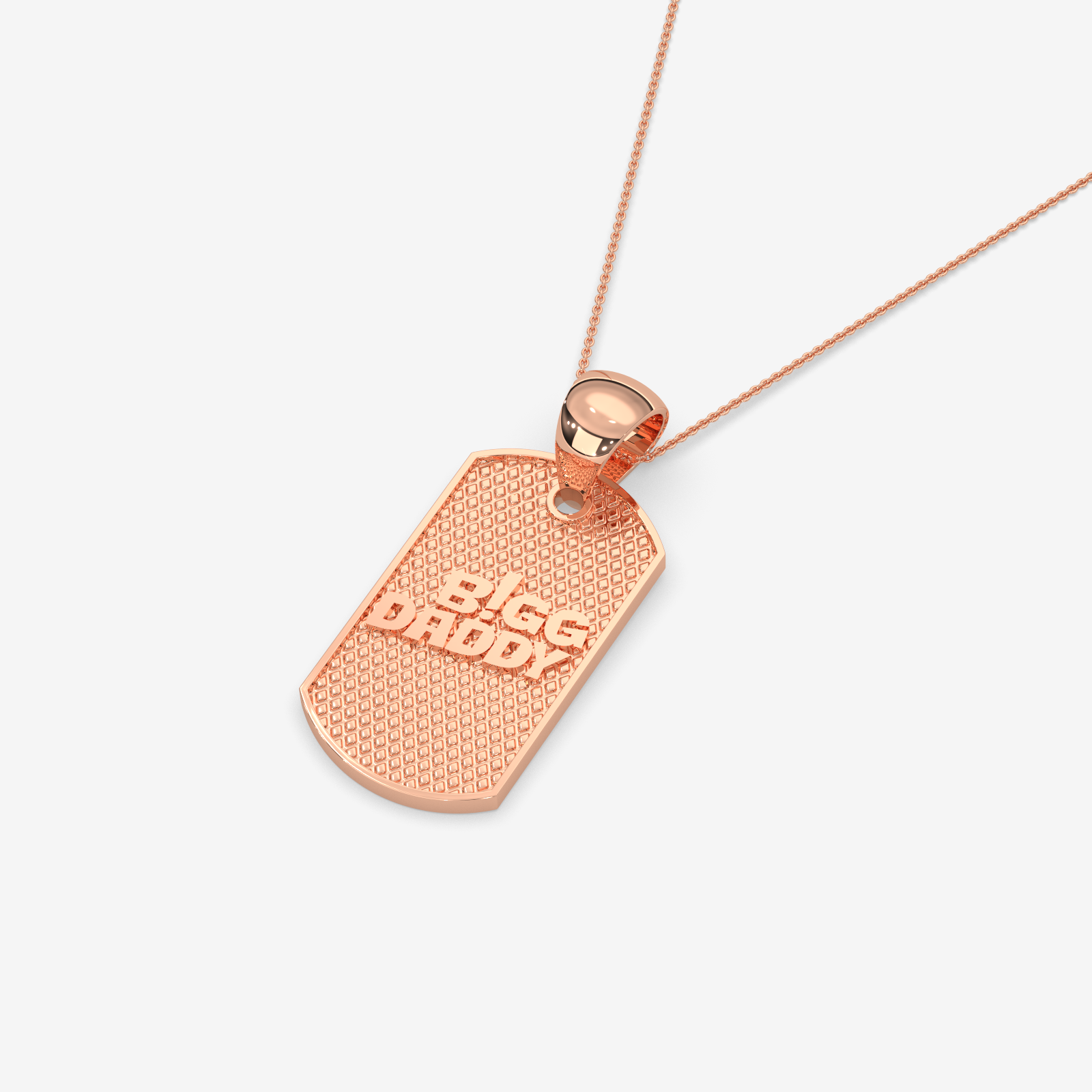 Bigg Daddy Gold Dog Tag Pendant | Personalized Men's Jewelry