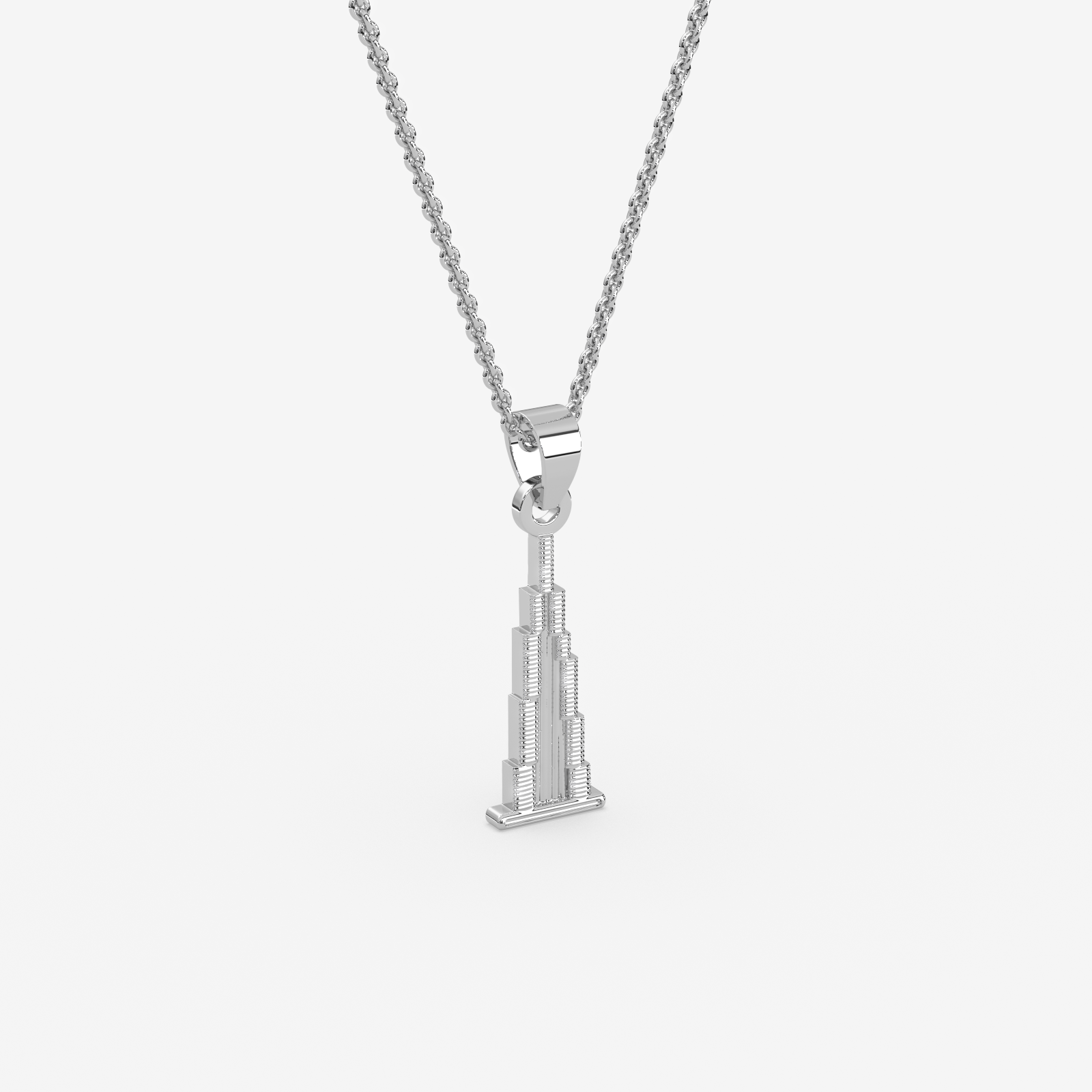 Burj Khalifa 18K Gold Pendant Necklace | Dubai Icon Jewelry