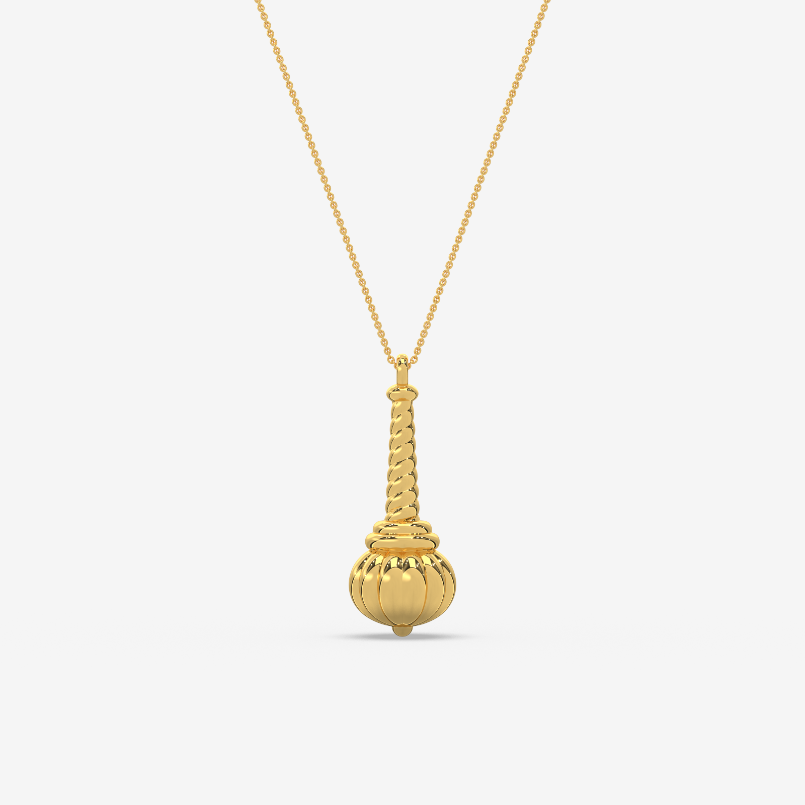 18K Gold Hanuman Gada Pendant | Symbol of Strength & Devotion