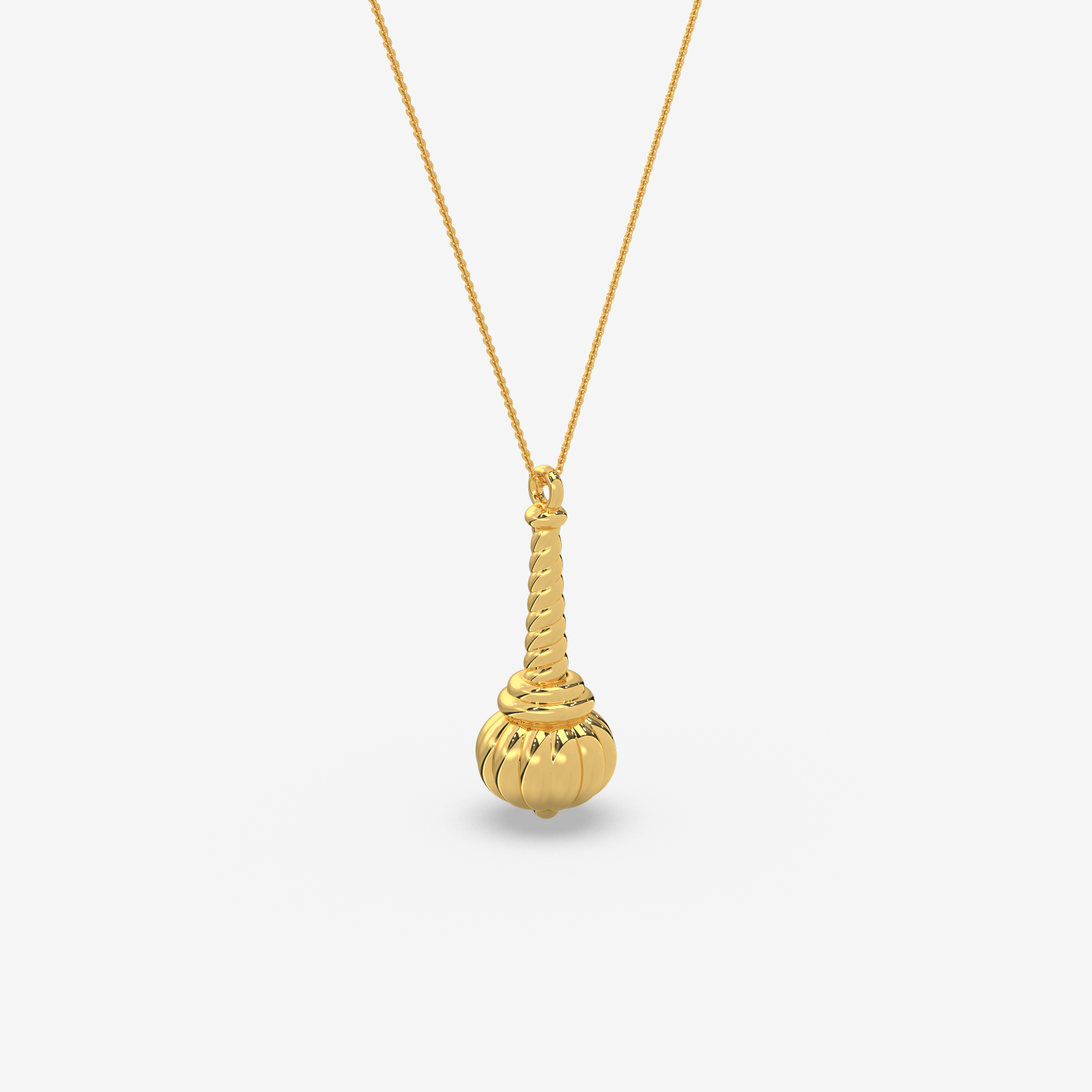 18K Gold Hanuman Gada Pendant | Symbol of Strength & Devotion
