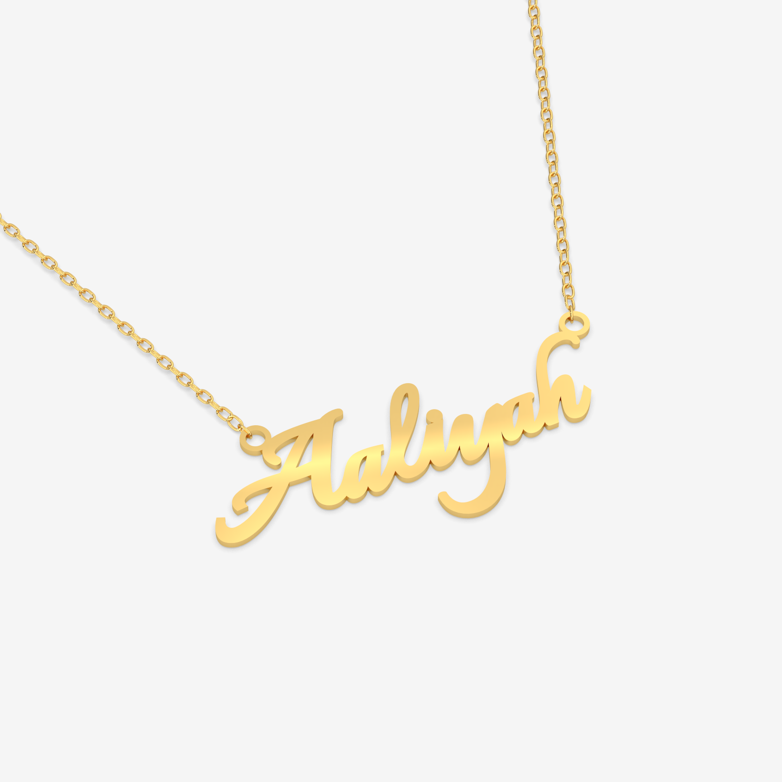 English Name Custom Gold Necklace – 18K Gold