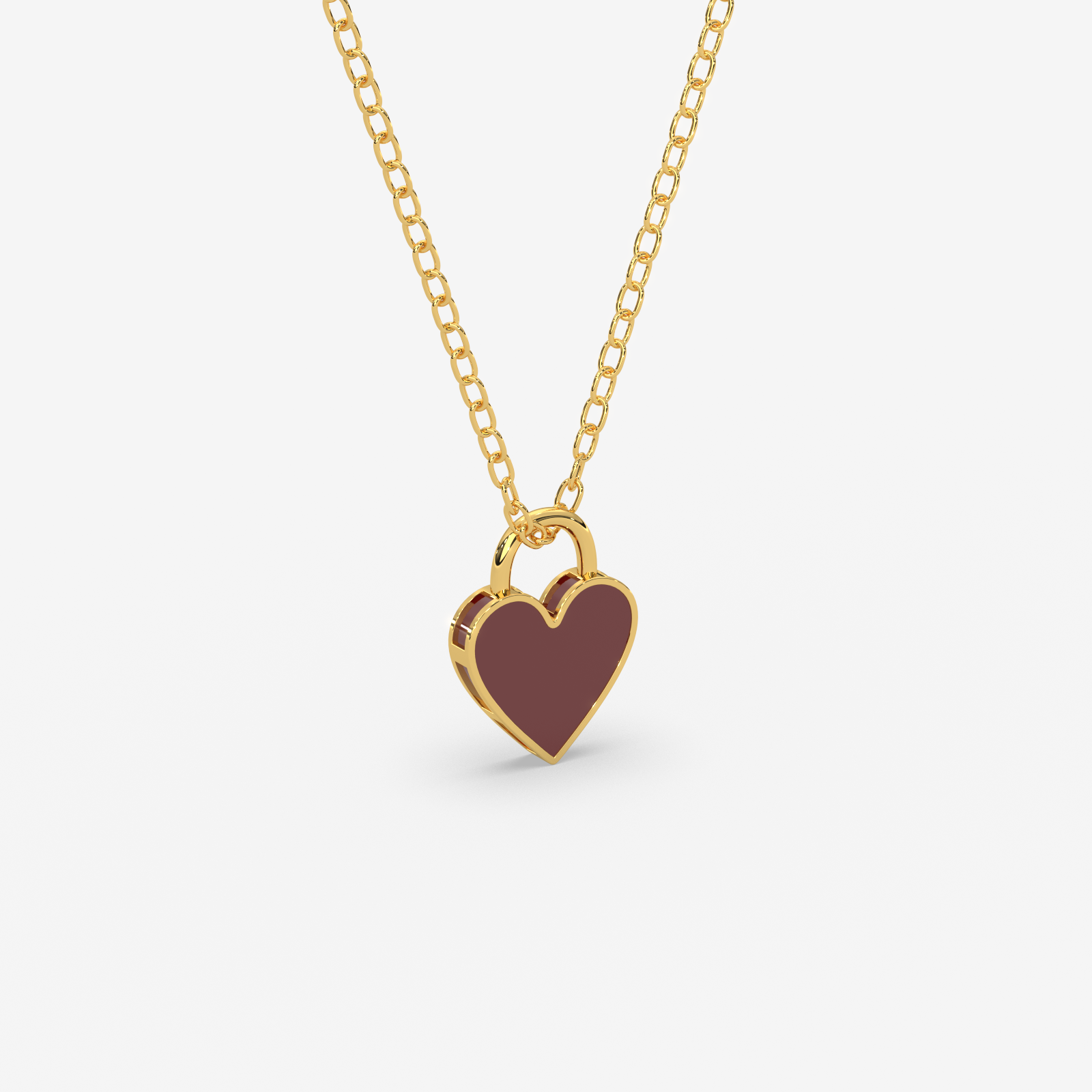 18k Gold Heart Padlock Pendant Necklace | Premium Dainty Jewelry