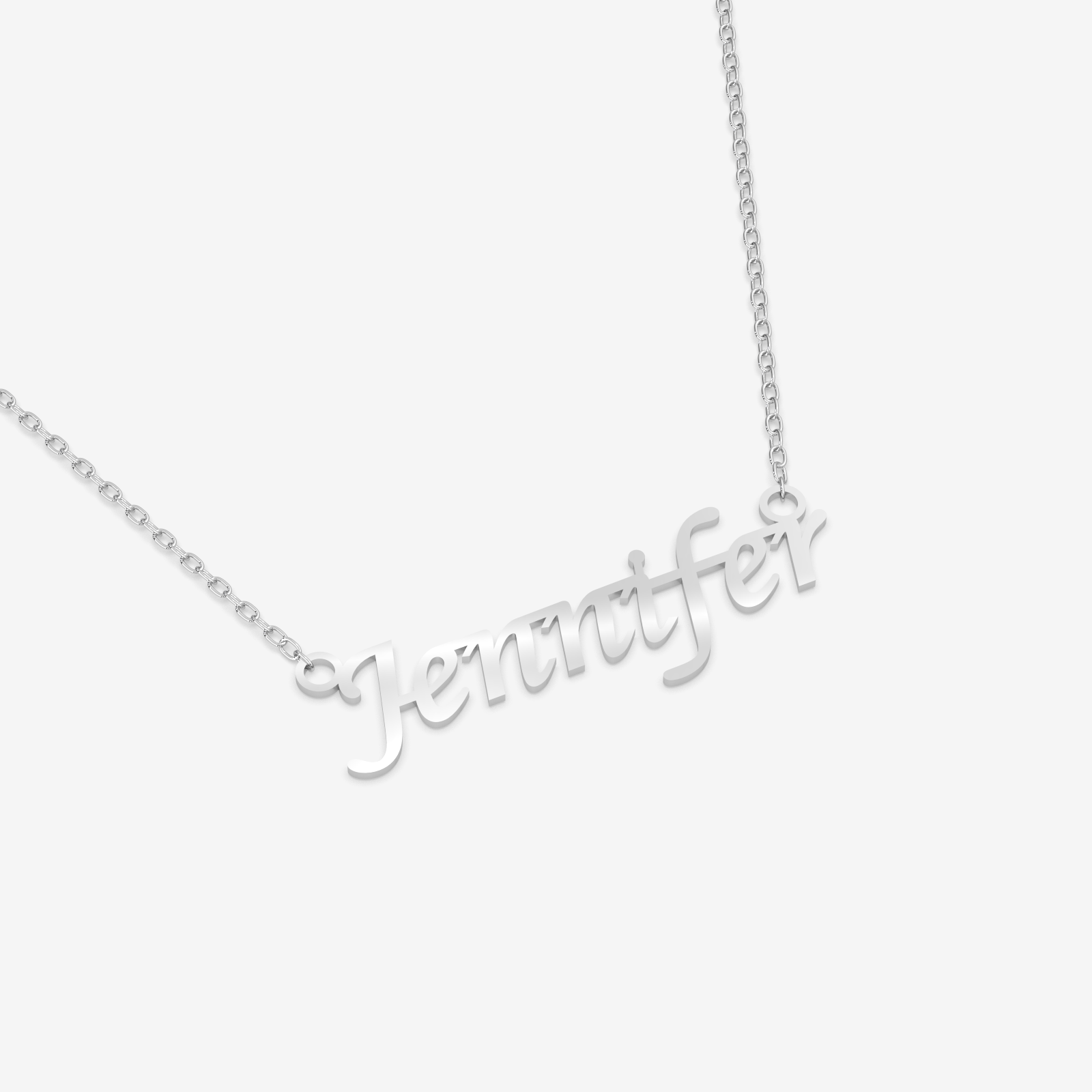 Calligraphy Font Custom Name Necklace – 18K Gold