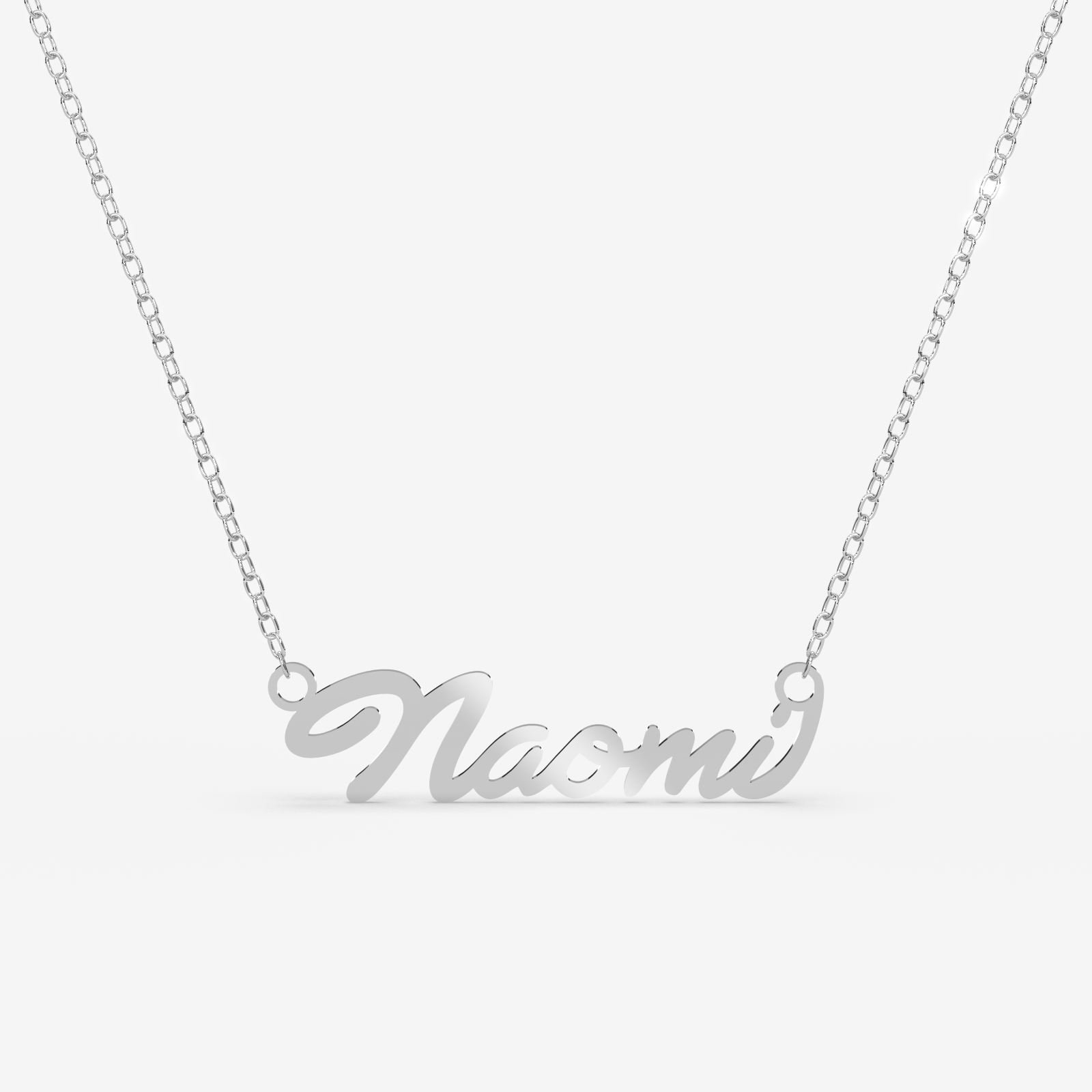 Cursive Font Custom Name Necklace – 18K Gold