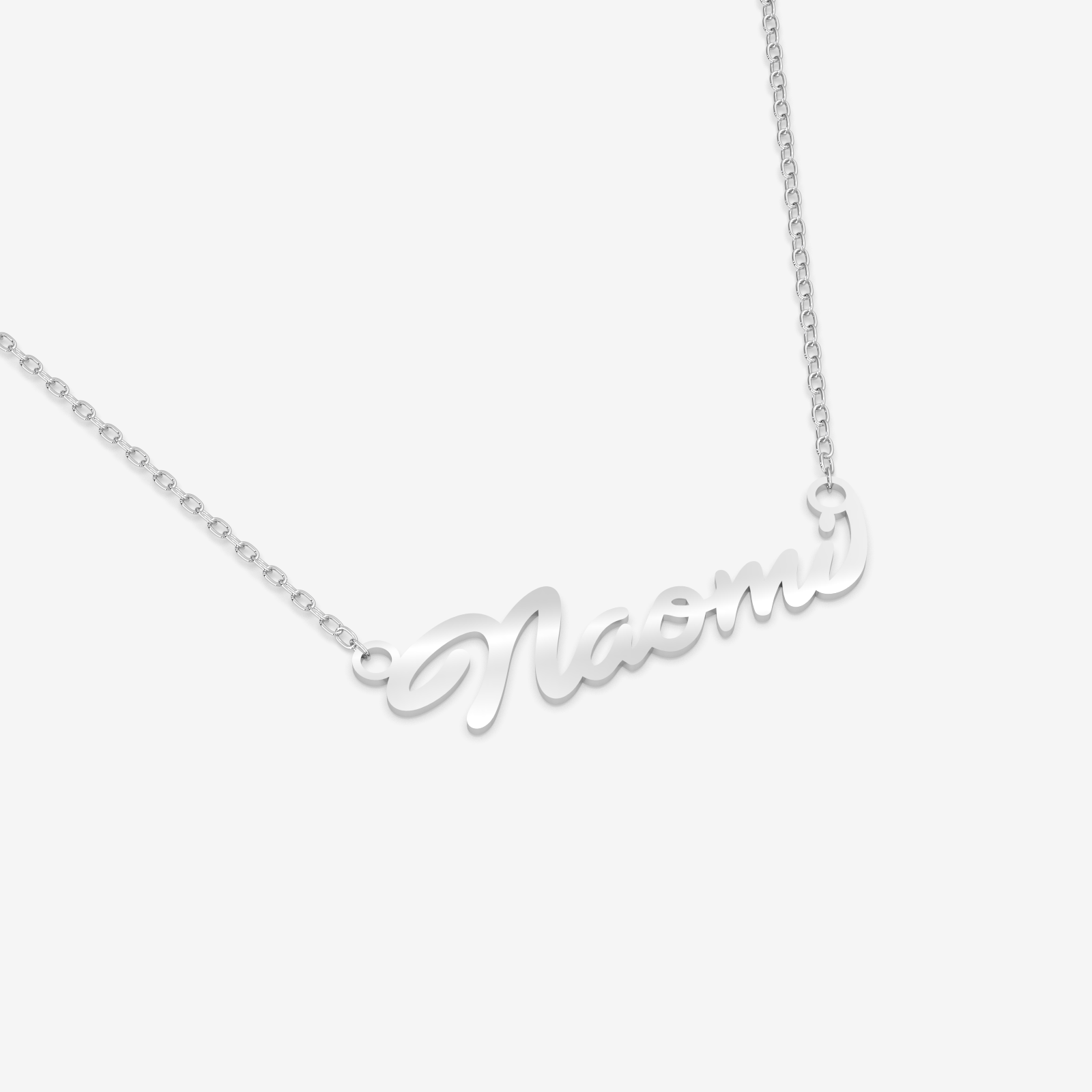 Cursive Font Custom Name Necklace – 18K Gold