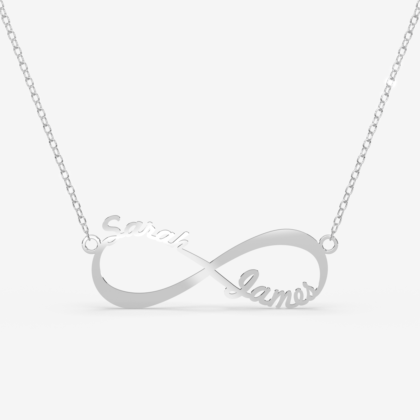 Infinity Custom Name Gold Necklace – 18K Gold