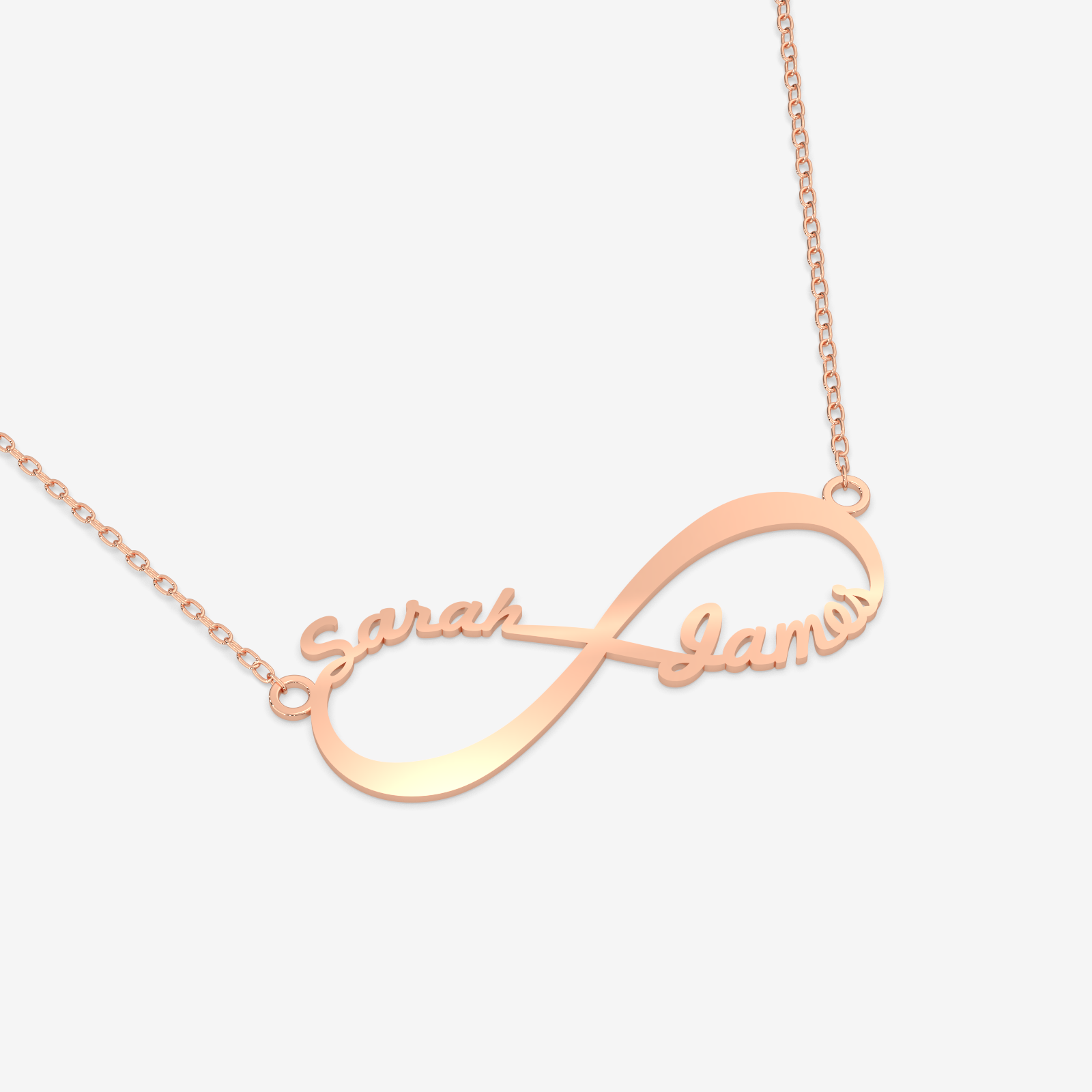 Infinity Custom Name Gold Necklace – 18K Gold