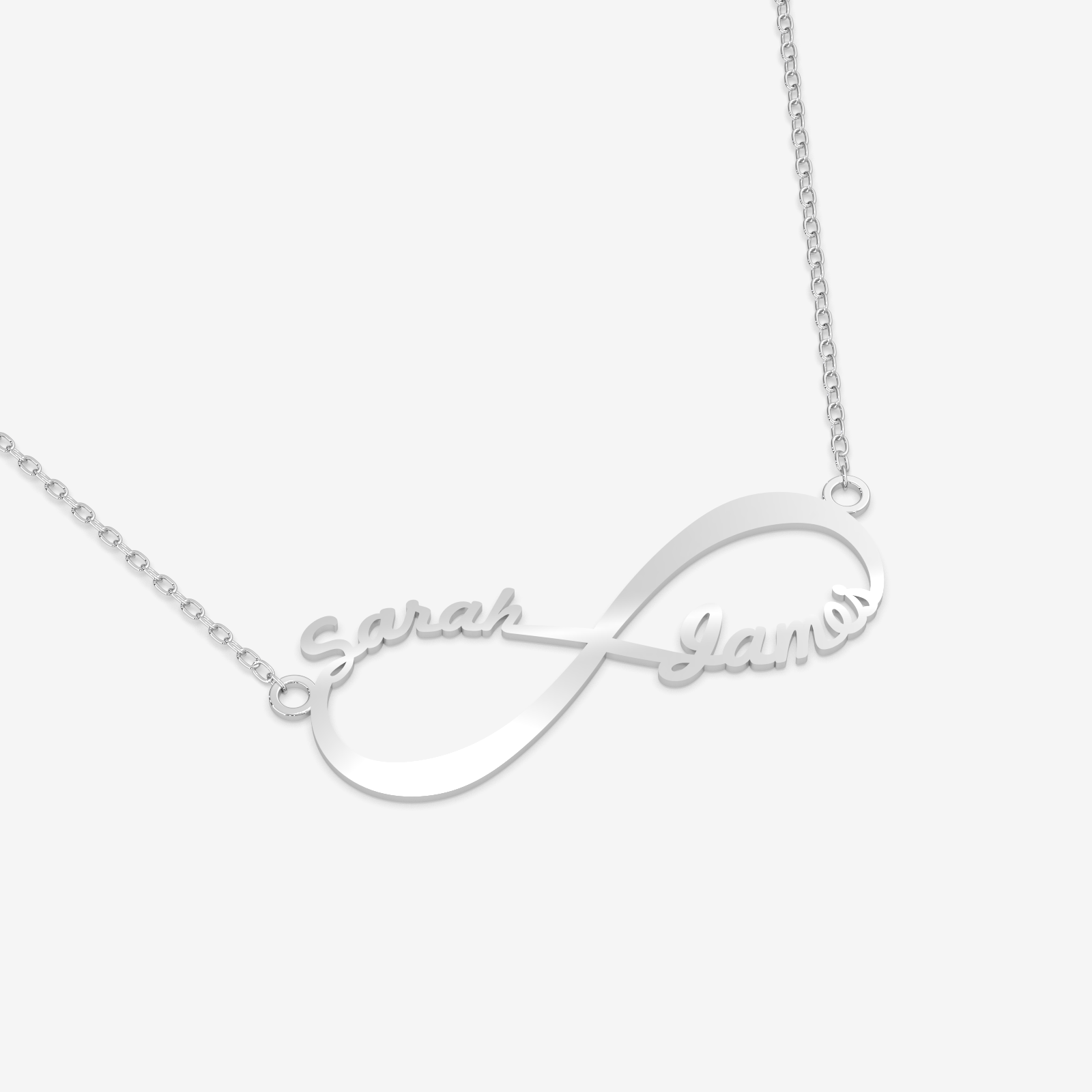 Infinity Custom Name Gold Necklace – 18K Gold