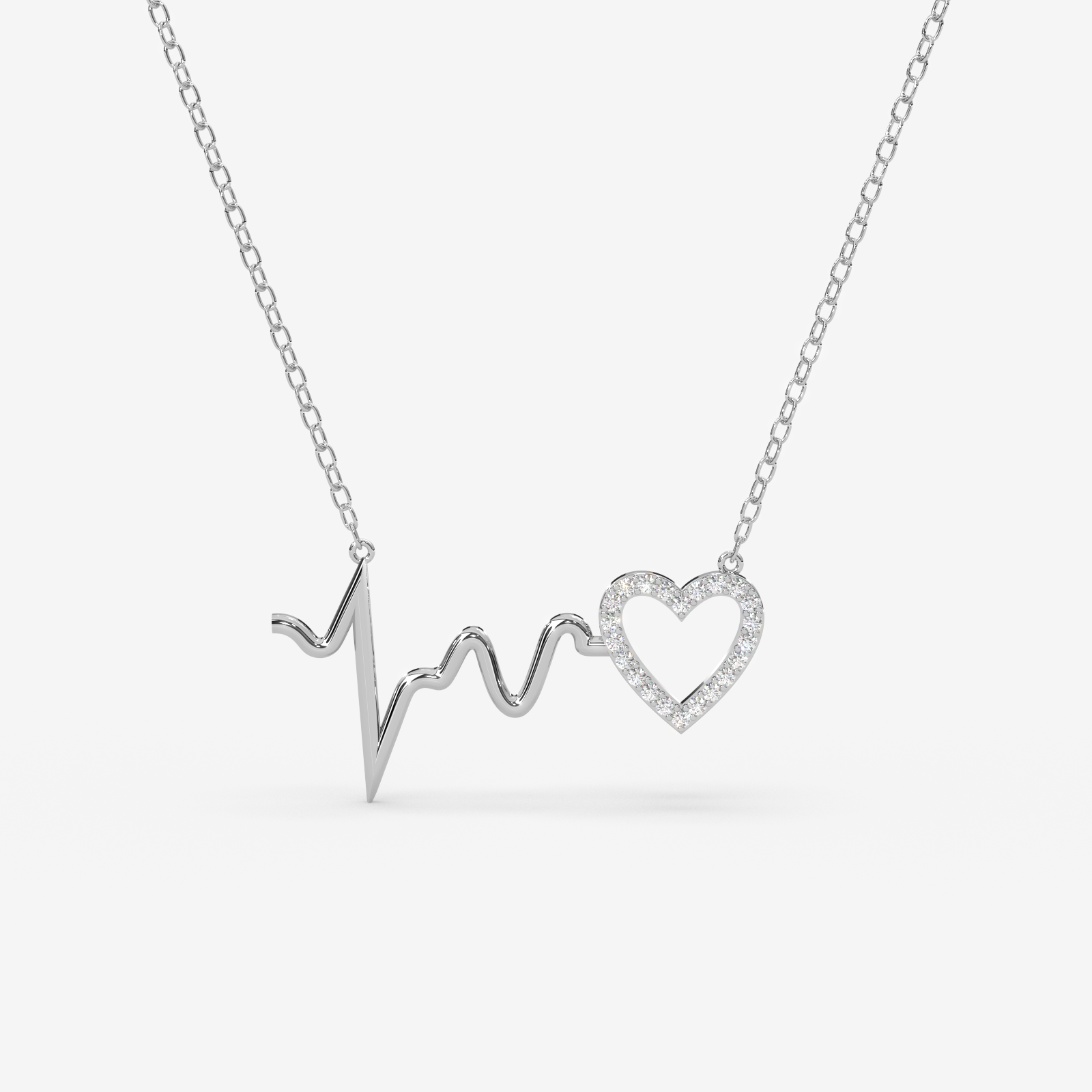 18K Gold Diamond Heartbeat Necklace - Fine Jewellery for her