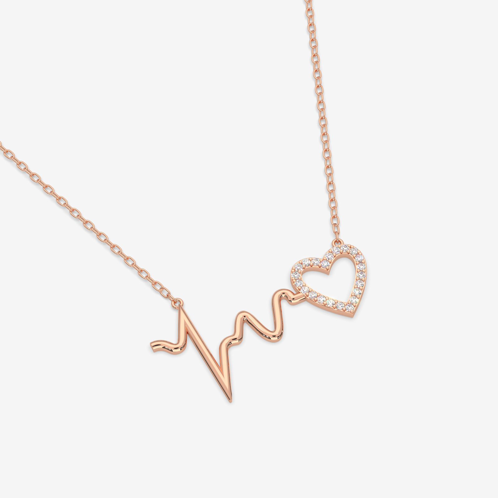 18K Gold Diamond Heartbeat Necklace - Fine Jewellery for her