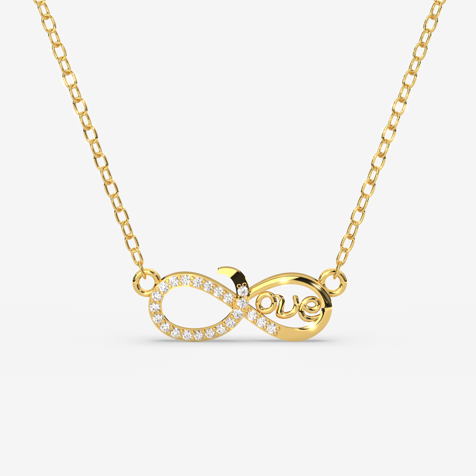 18K Gold Diamond Infinity Love Necklace - Dainty & Elegant Jewelry Gift