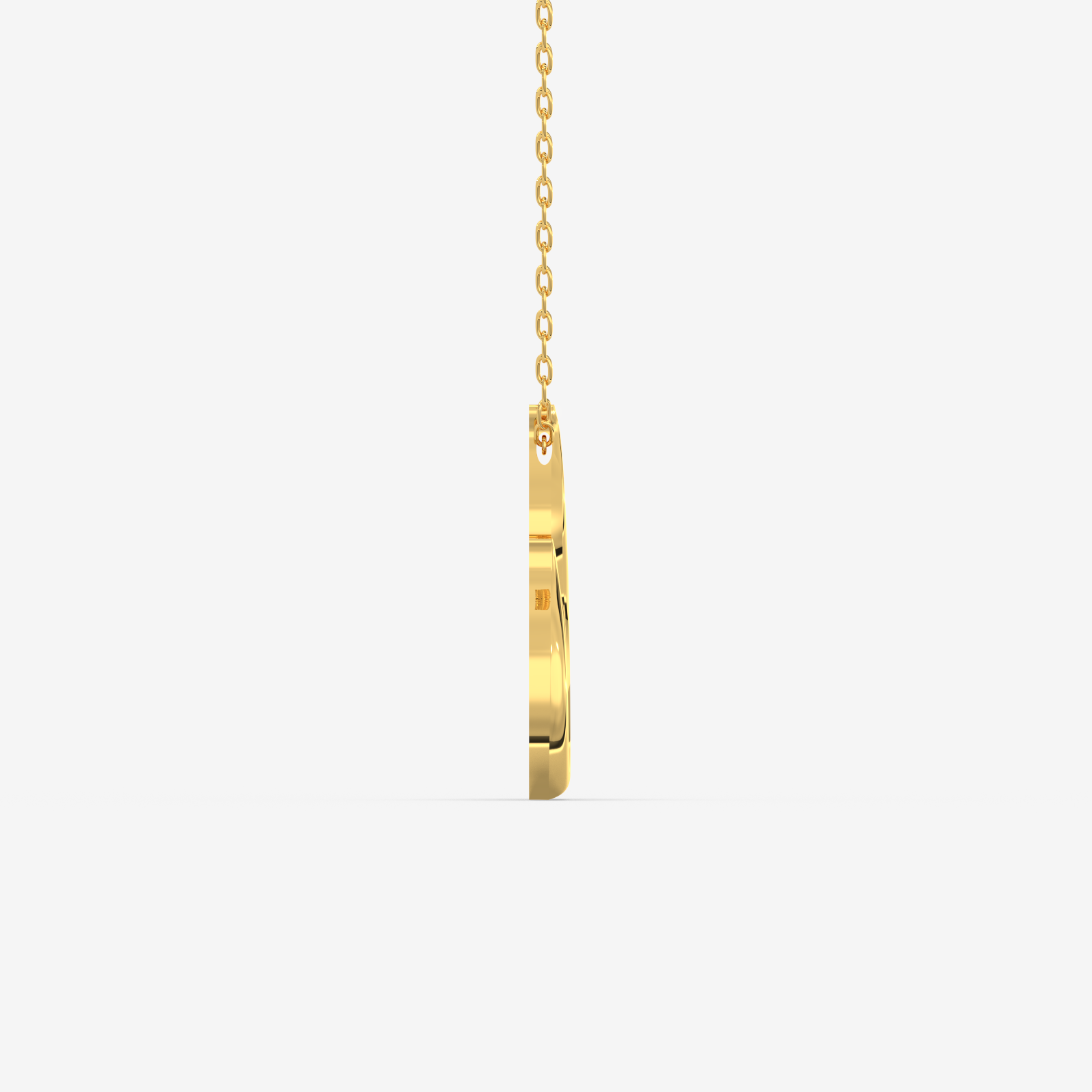 18K Gold Fire Flame Pendant Necklace - Elegant Fire Element Jewelry