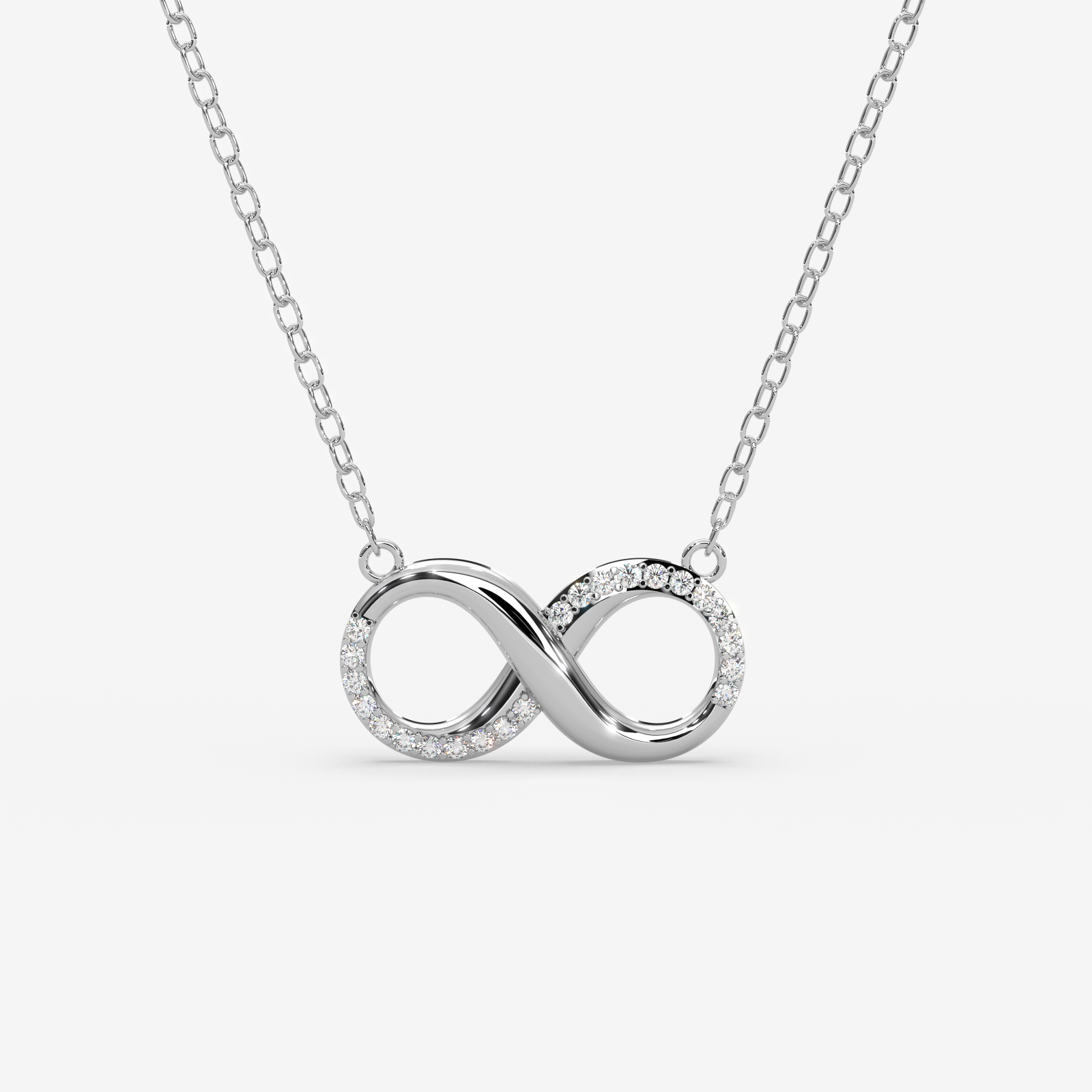 18K Gold Diamond Infinity Necklace - Elegant & Timeless Symbol of Love