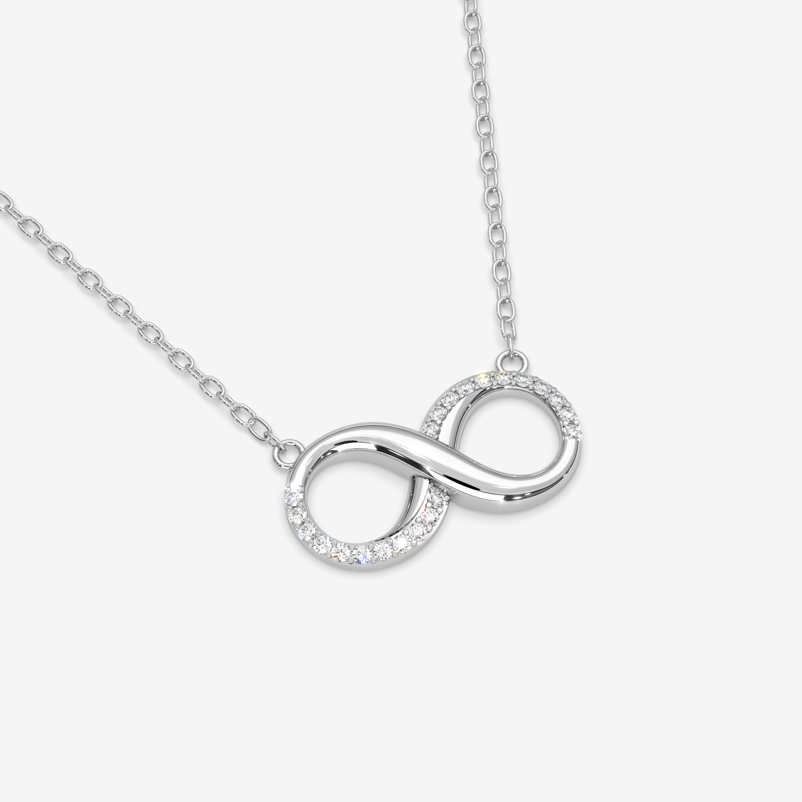 18K Gold Diamond Infinity Necklace - Elegant & Timeless Symbol of Love