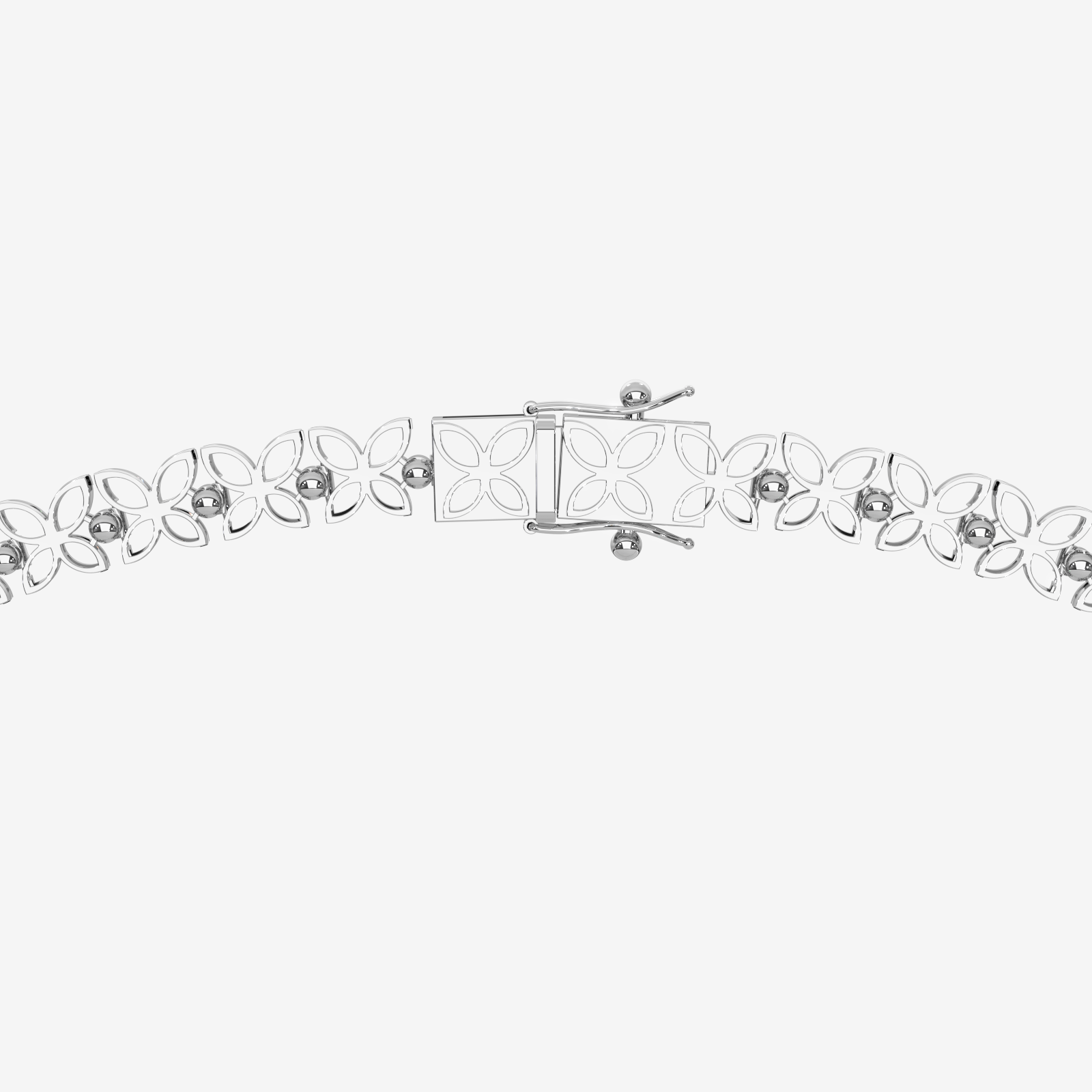 18K Gold Floral Diamond Necklace