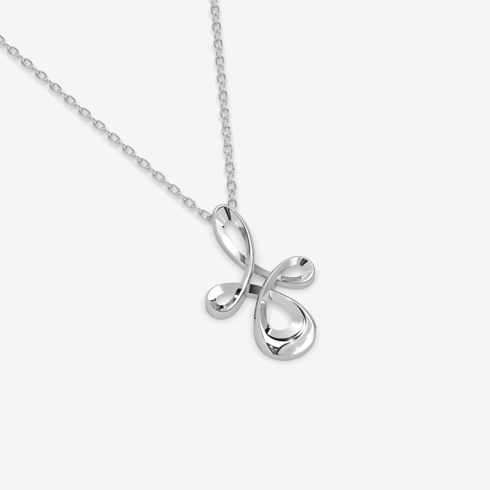 18K Gold Elegant Loop Pendant Necklace - Modern Gold Jewelry for Women