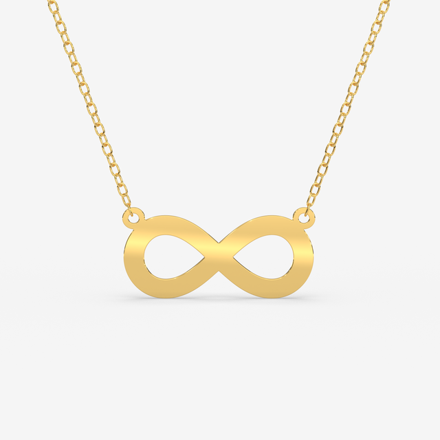 18K Gold Infinity Necklace - Dainty & Timeless Gold Infinity Pendant