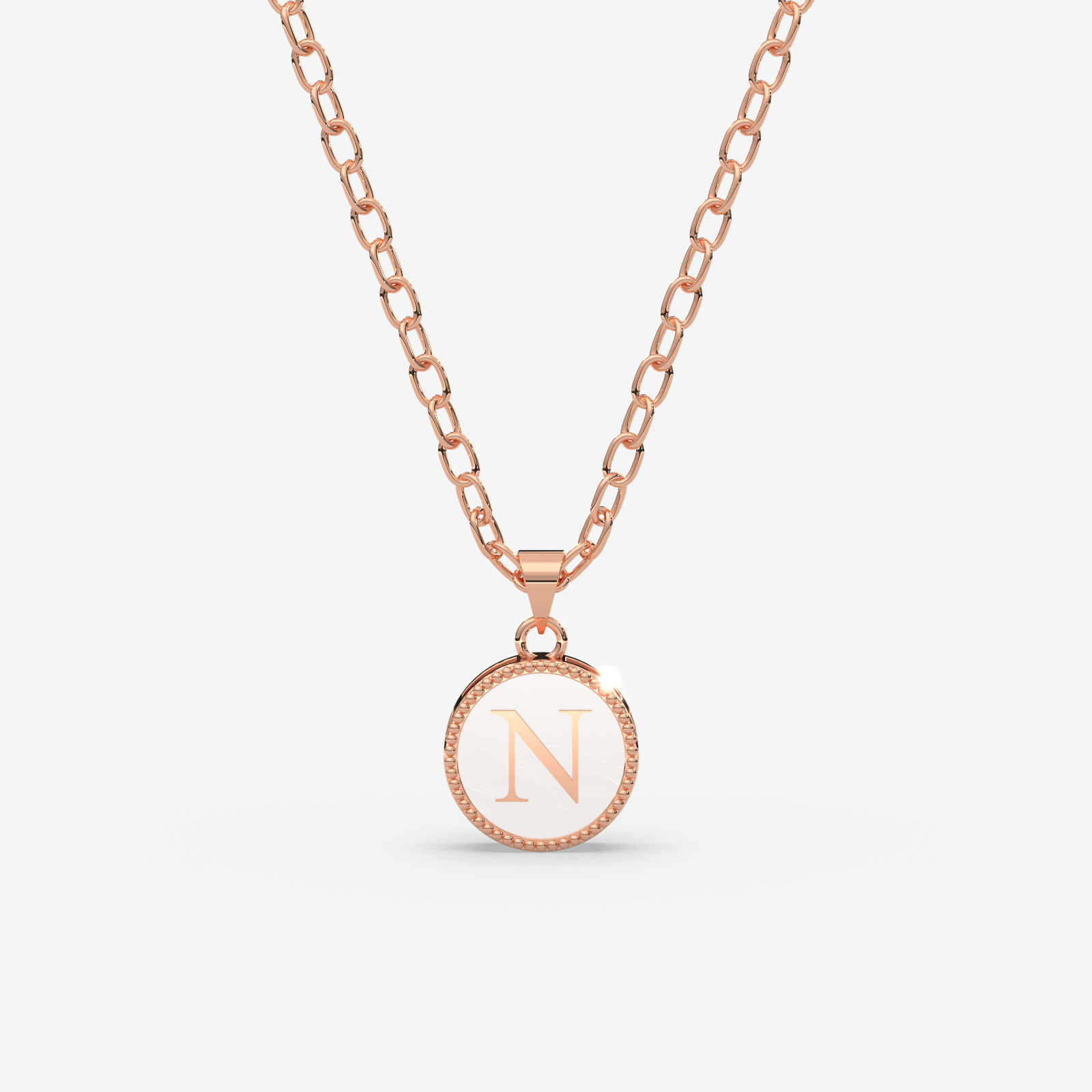 18K Gold Initial Pendant Necklace (A–Z)