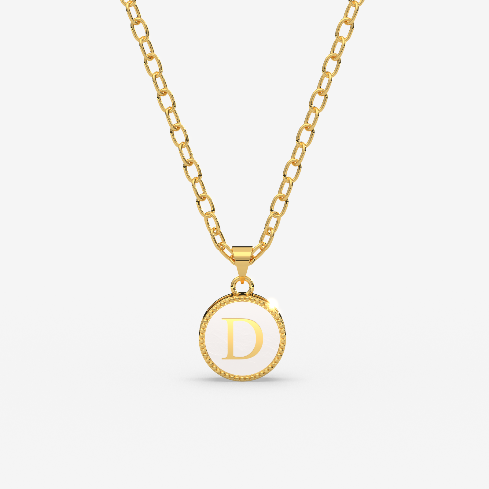 18K Gold Initial Pendant Necklace (A–Z)