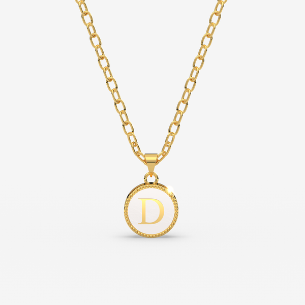 18K Gold Initial Pendant Necklace (A–Z)