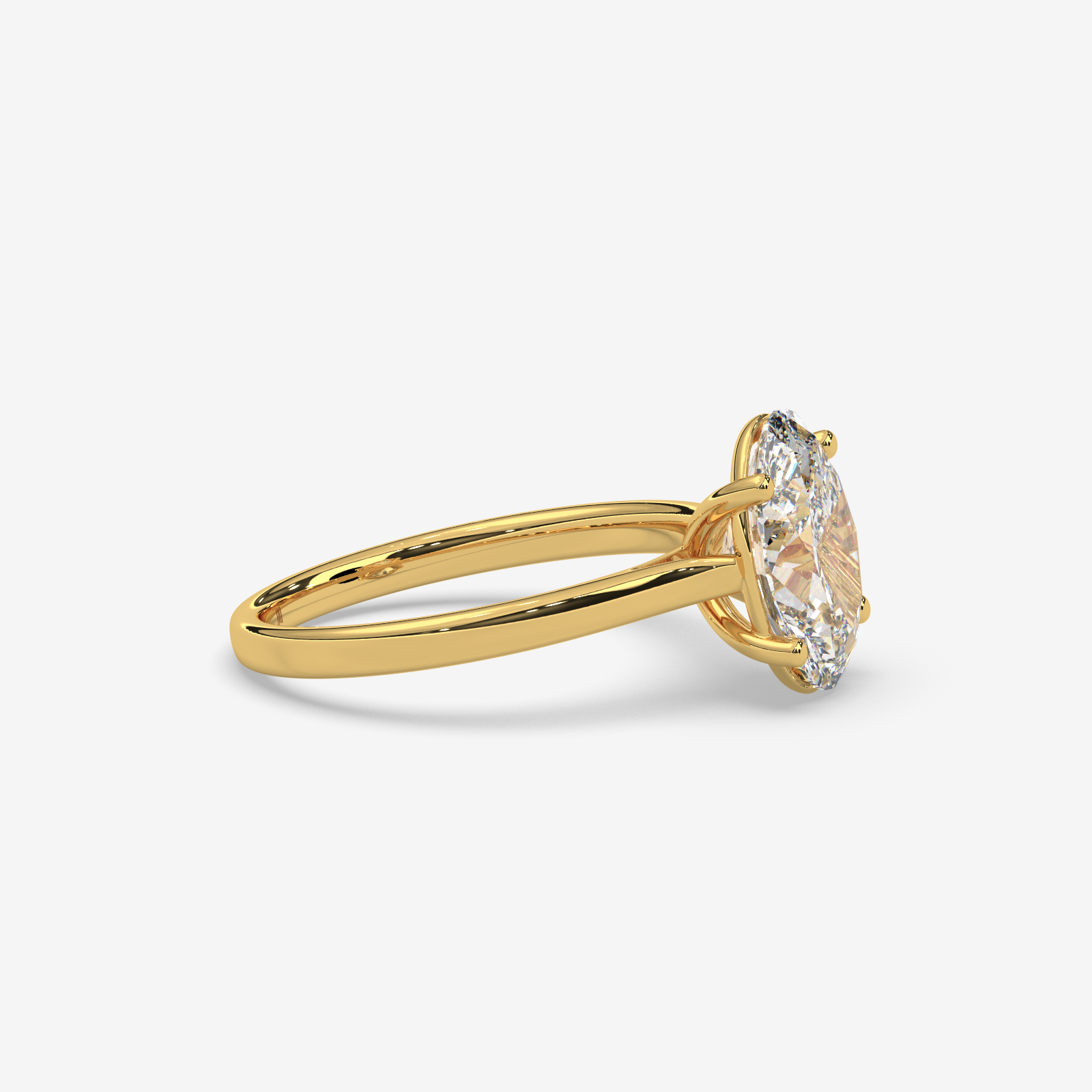 Solid Gold Oval Cut Solitaire Diamond Engagement Ring | Handcrafted Fine Jewellery