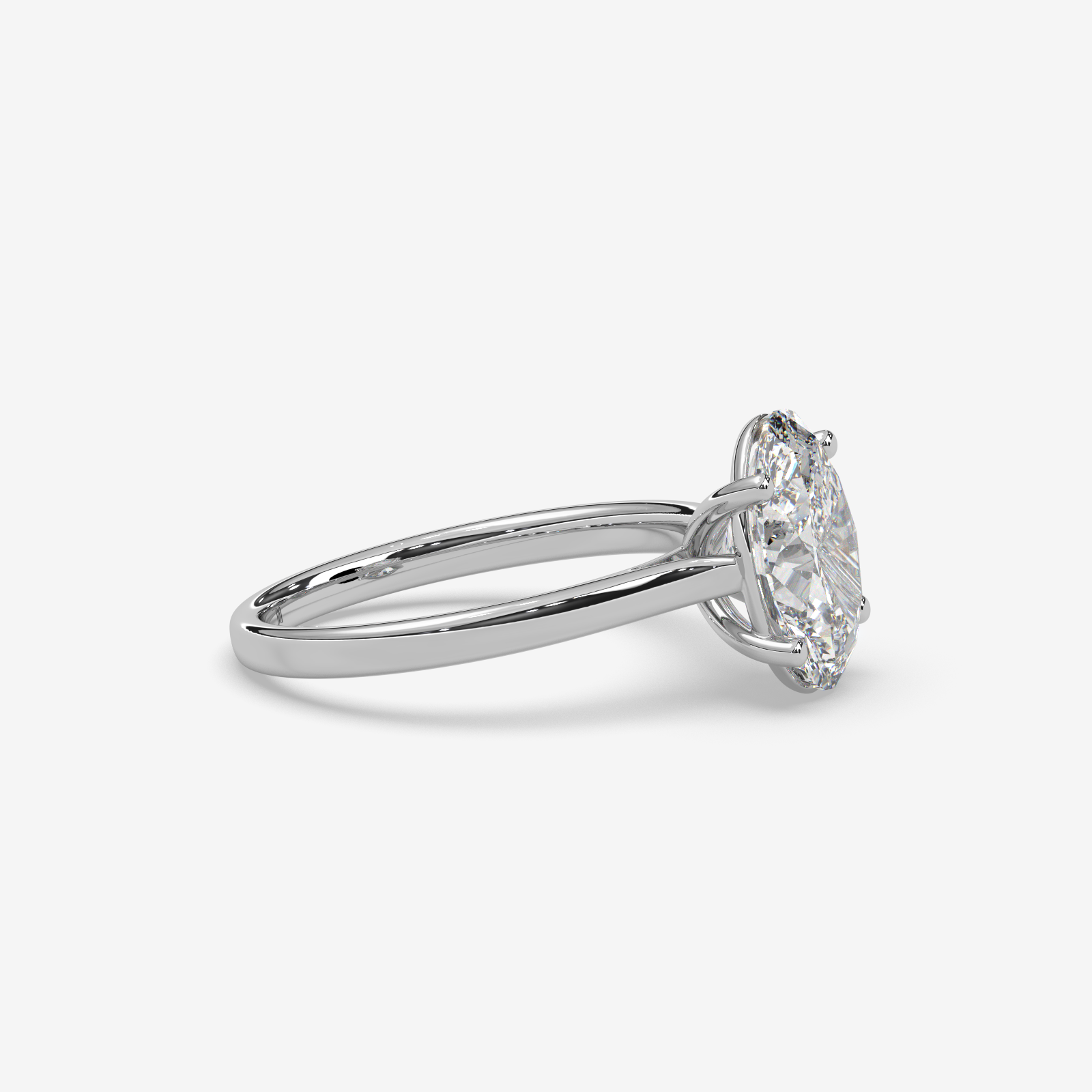 Solid Gold Oval Cut Solitaire Diamond Engagement Ring | Handcrafted Fine Jewellery