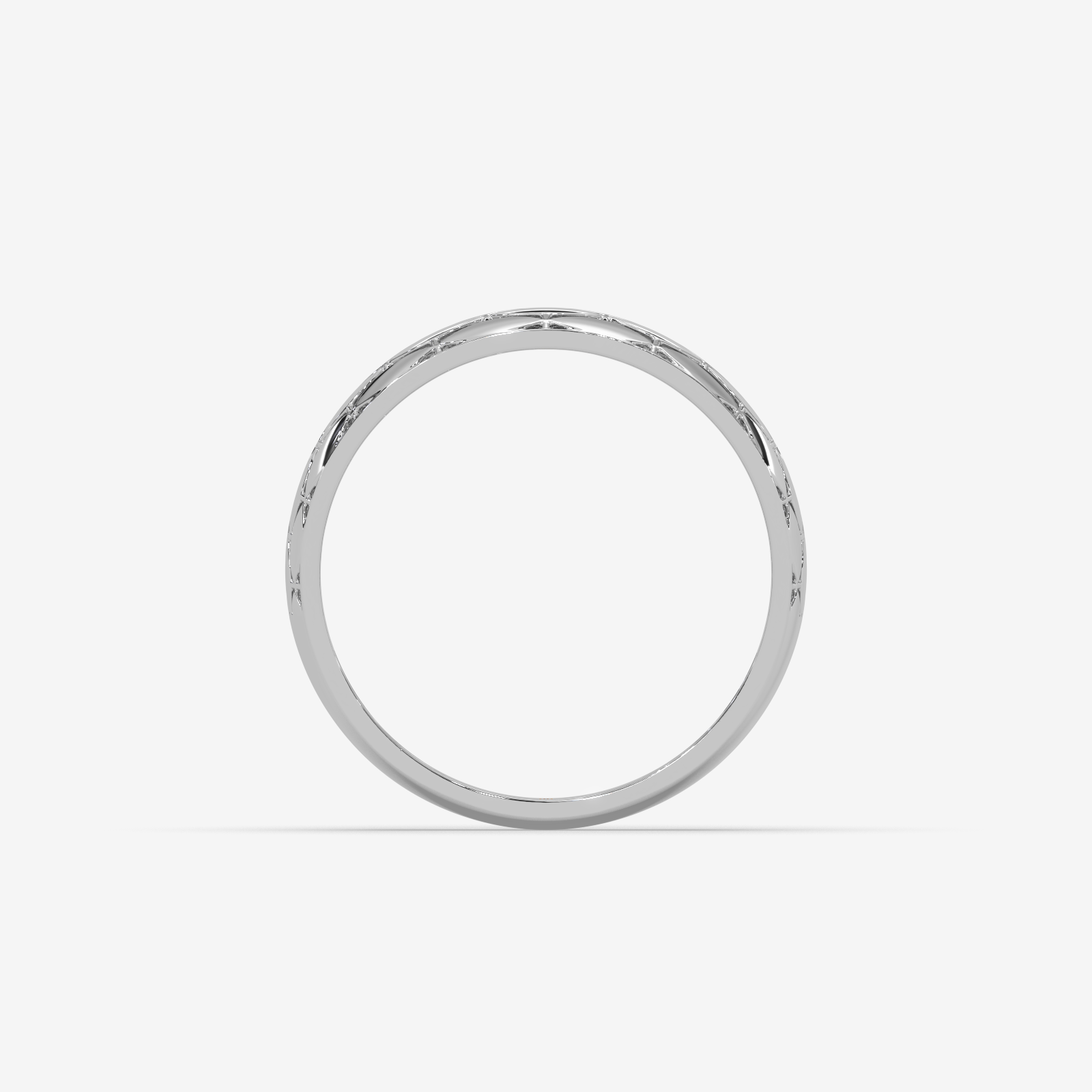 18k Solid Gold Openwork Marquise Band Ring | Elegant Lattice Statement Ring for Women