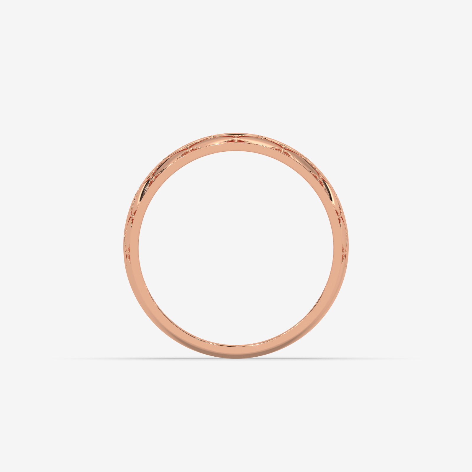 18k Solid Gold Openwork Marquise Band Ring | Elegant Lattice Statement Ring for Women