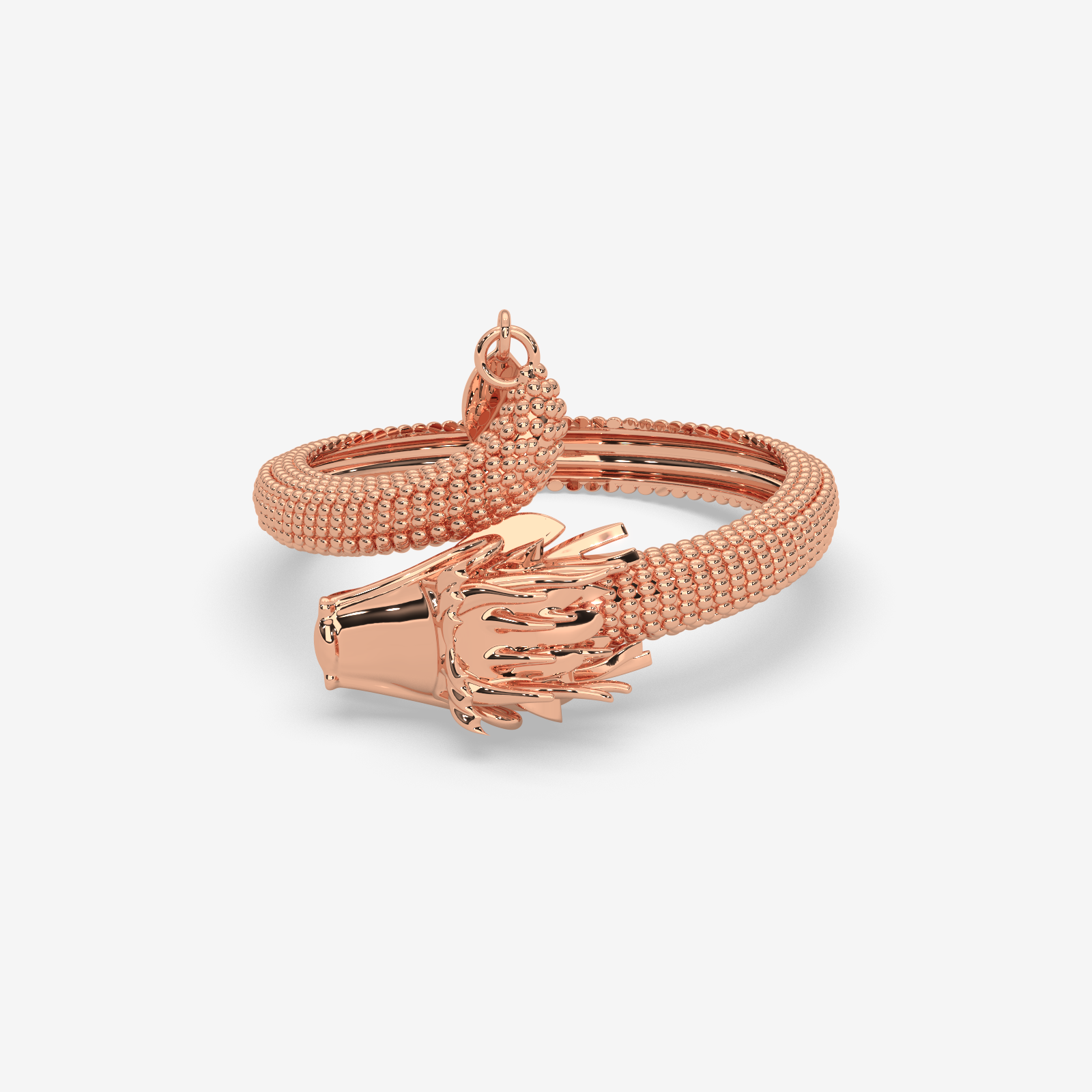 Elegant 18k Gold Dragon Ring for Women | Solid Gold Chinese Dragon Statement Jewelry