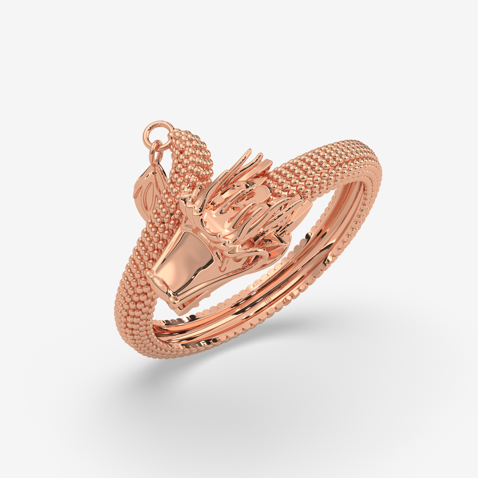 Elegant 18k Gold Dragon Ring for Women | Solid Gold Chinese Dragon Statement Jewelry