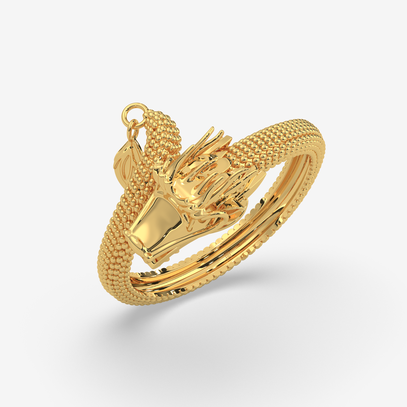 Elegant 18k Gold Dragon Ring for Women | Solid Gold Chinese Dragon Statement Jewelry