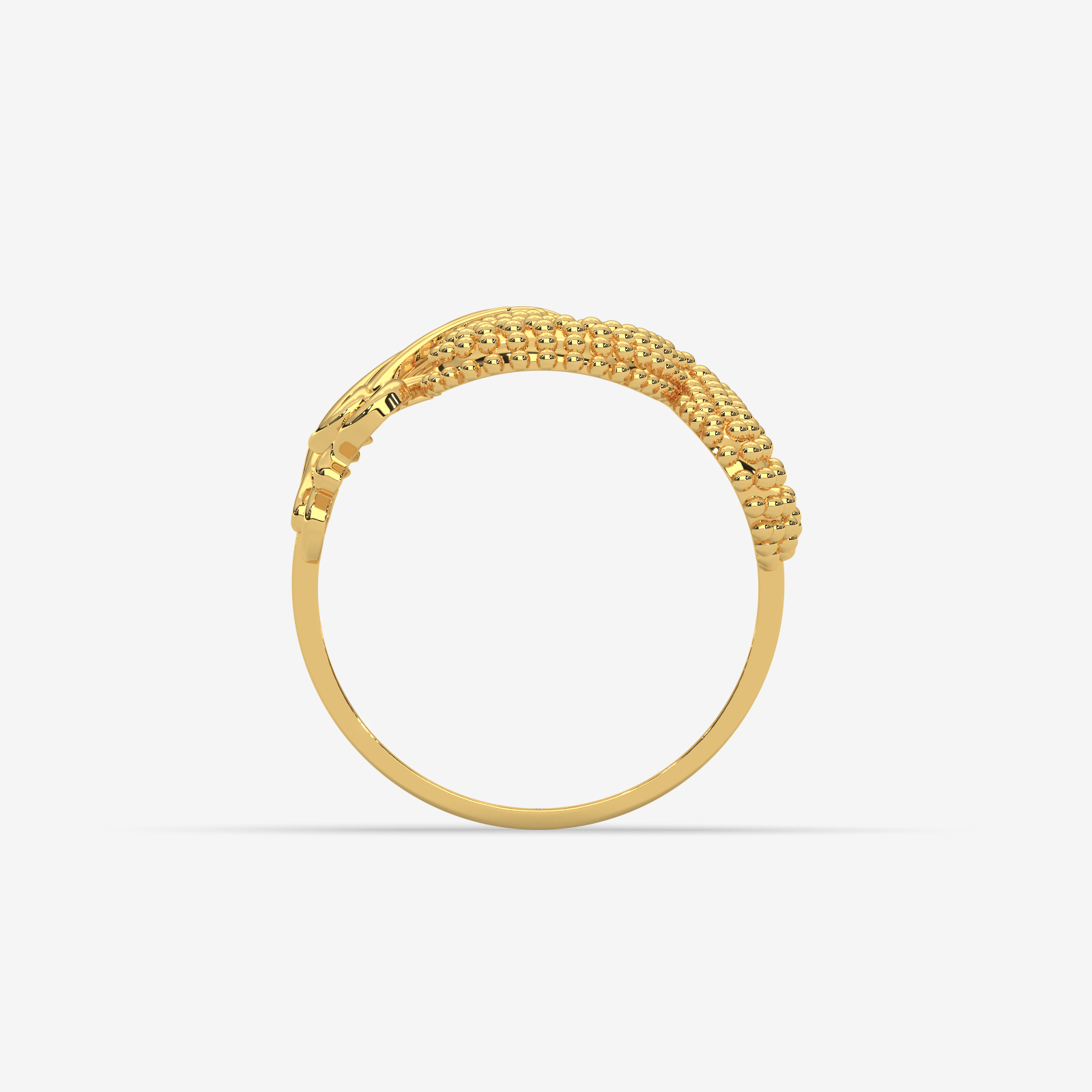 18k Gold Statement Ring for Women | Ornate Handcrafted Textured Design