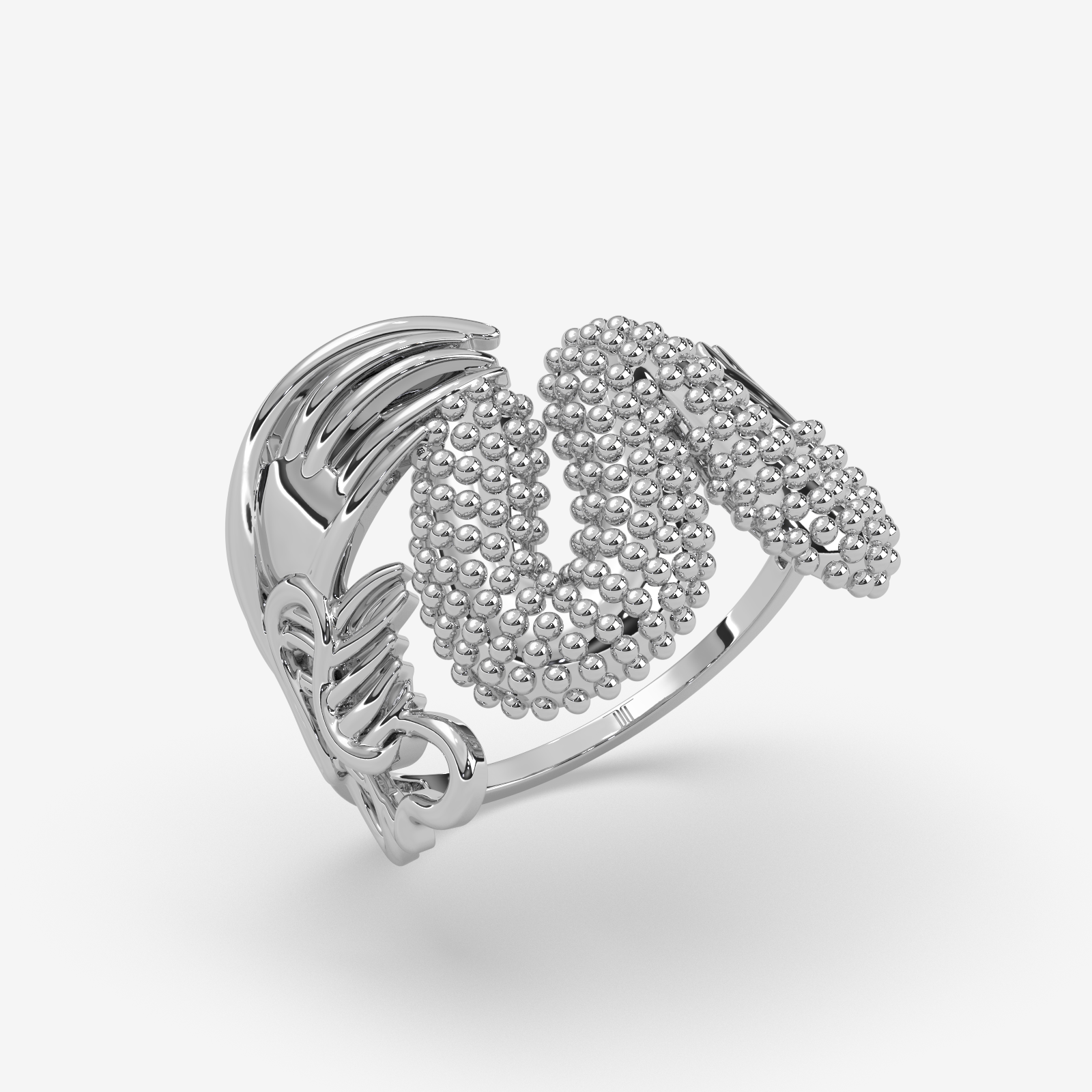 18k Gold Statement Ring for Women | Ornate Handcrafted Textured Design