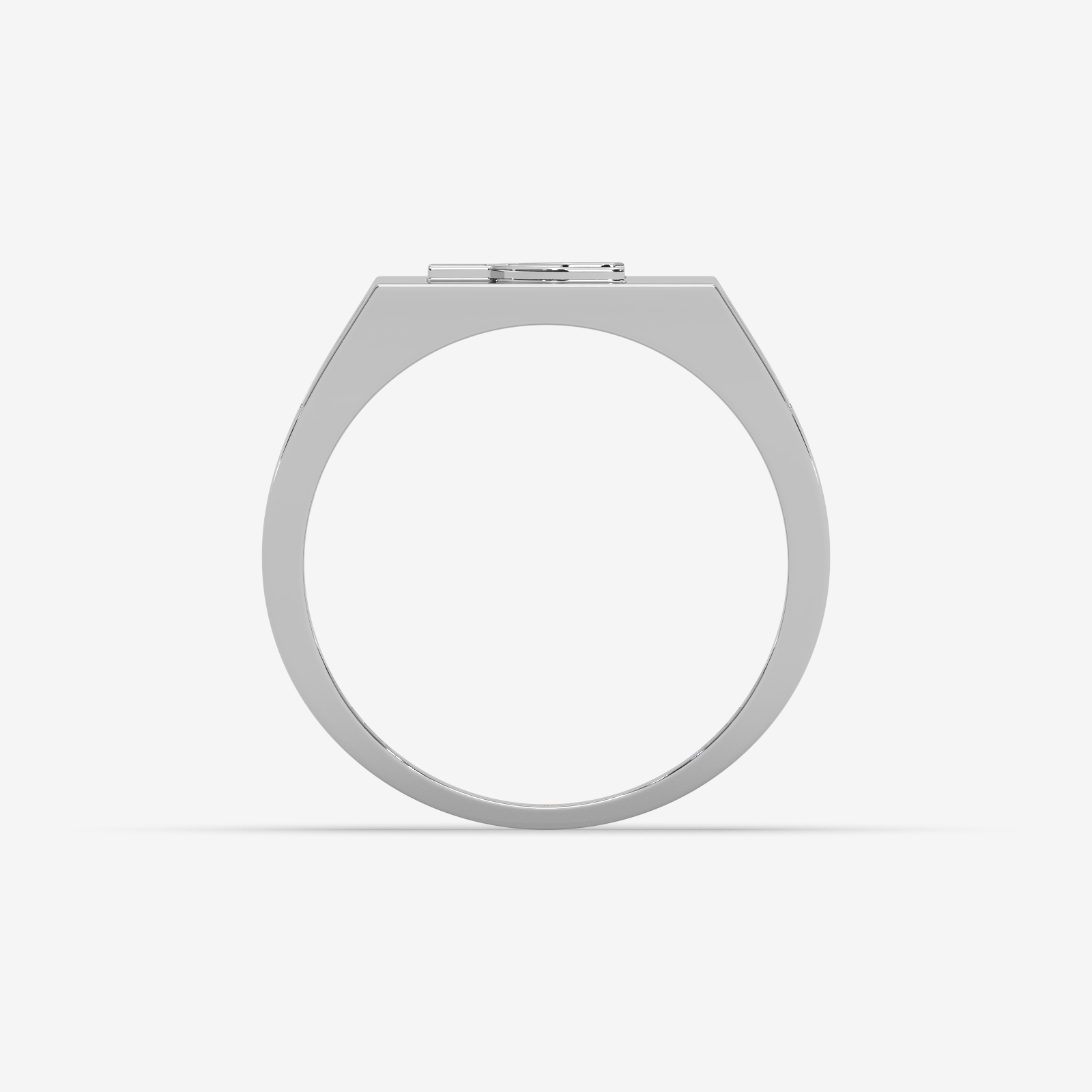 Men’s Solid Gold Euro Sign Signet Ring | Luxurious Currency Symbol Statement Band