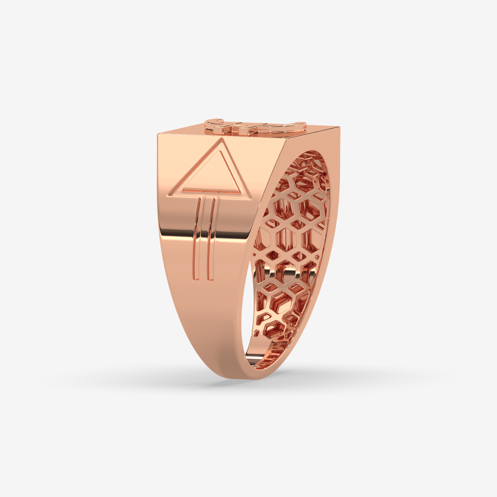 Men’s Solid Gold Euro Sign Signet Ring | Luxurious Currency Symbol Statement Band