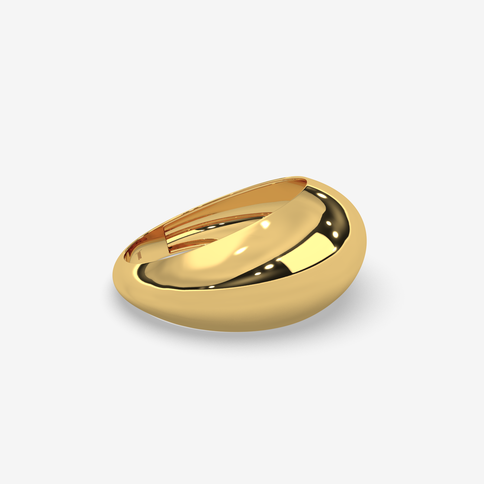 18K Gold Unisex Dome Ring | Bold Minimalist Chunky Statement Band