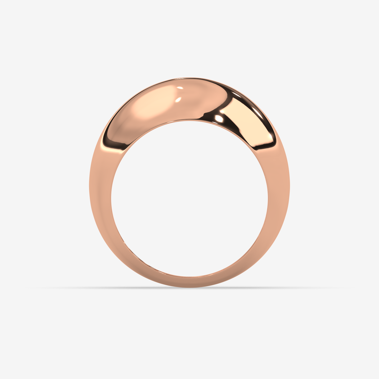 18K Gold Unisex Dome Ring | Bold Minimalist Chunky Statement Band
