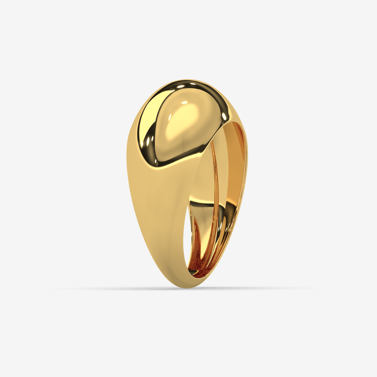 18K Gold Unisex Dome Ring | Bold Minimalist Chunky Statement Band