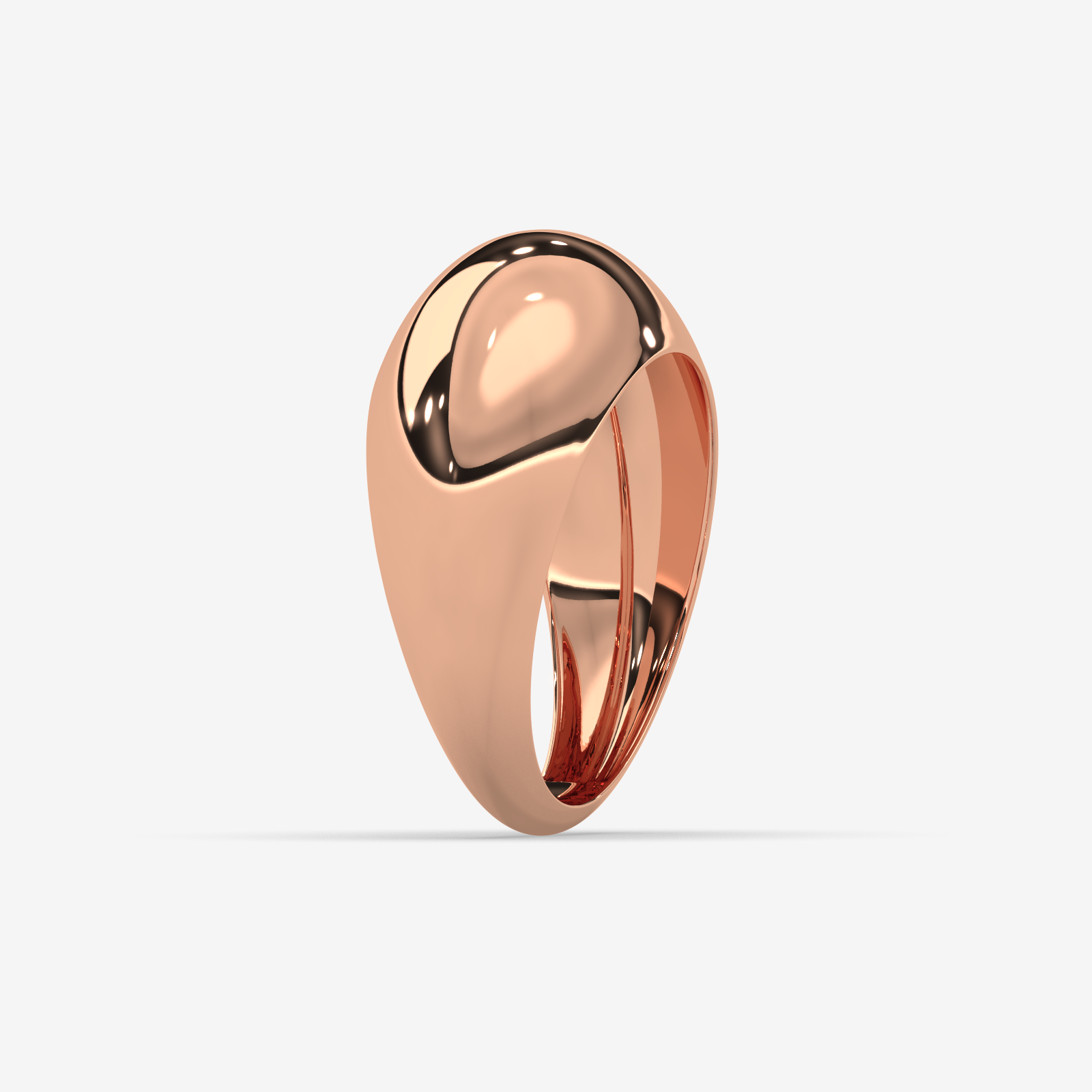 18K Gold Unisex Dome Ring | Bold Minimalist Chunky Statement Band