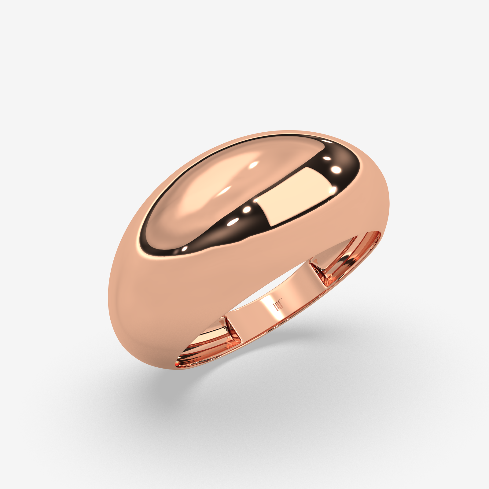 18K Gold Unisex Dome Ring | Bold Minimalist Chunky Statement Band