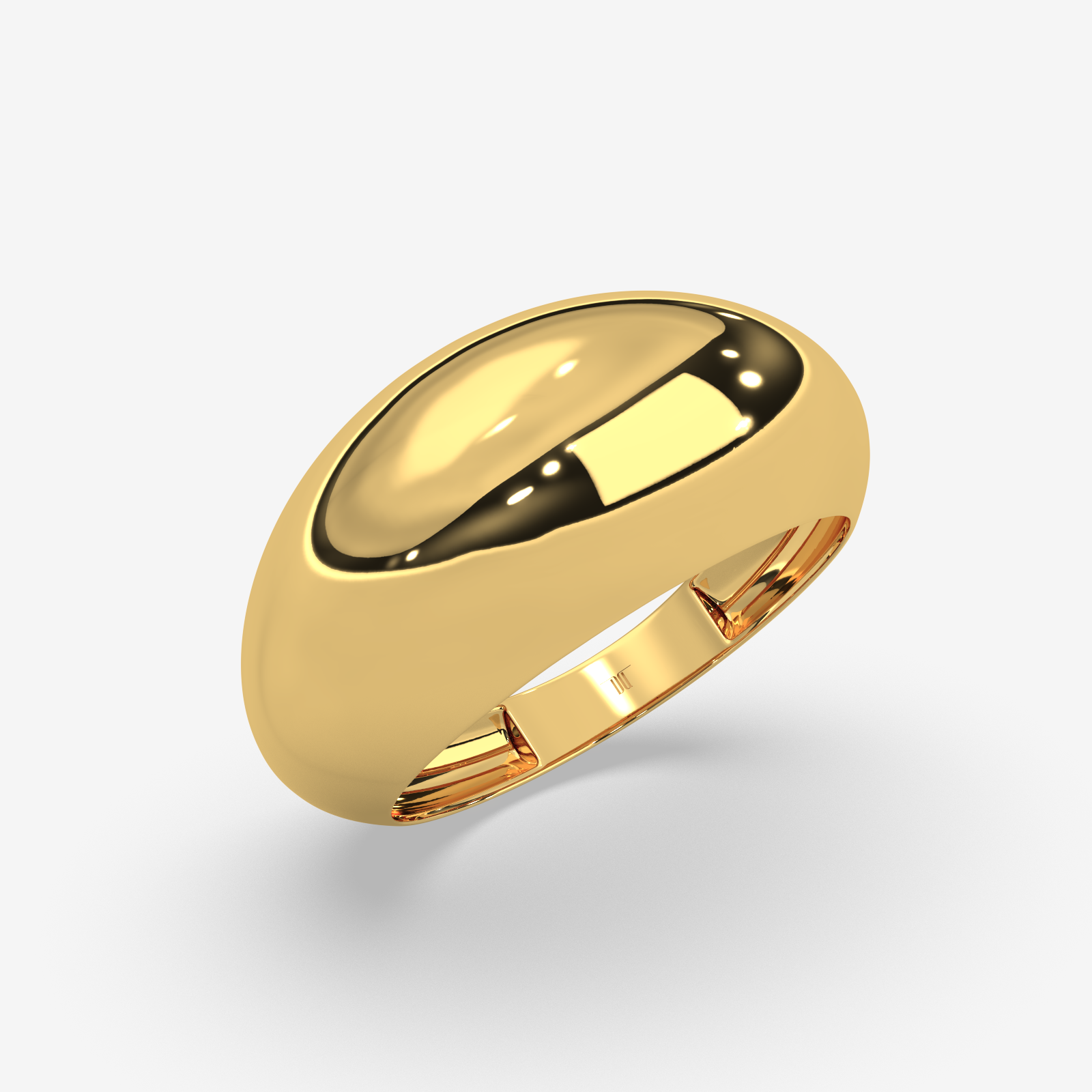 18K Gold Unisex Dome Ring | Bold Minimalist Chunky Statement Band