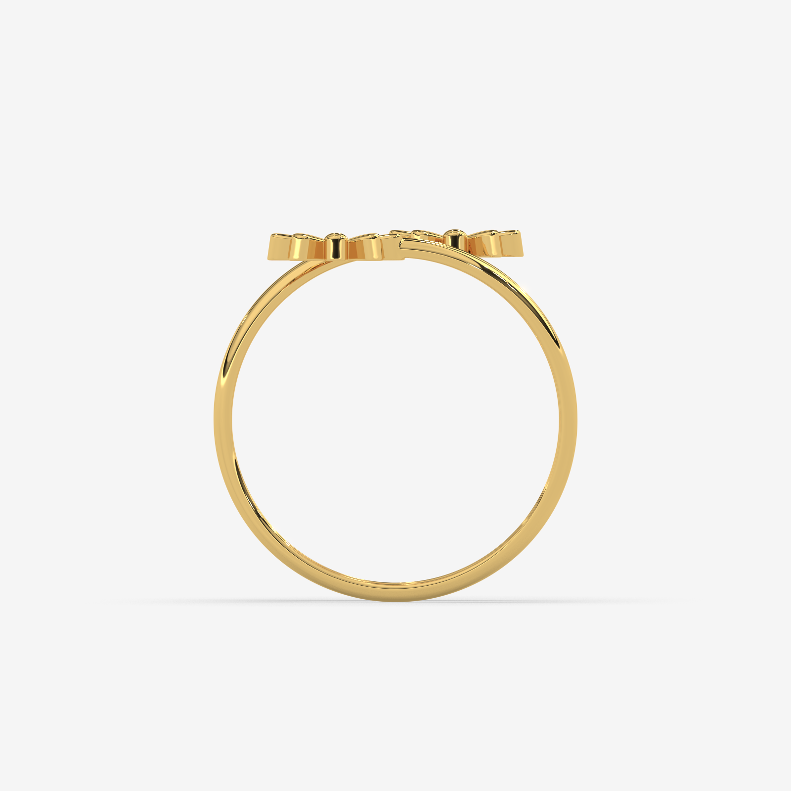 18K Gold Floral Spiral Ring | Double Daisy Wrap Design for Women