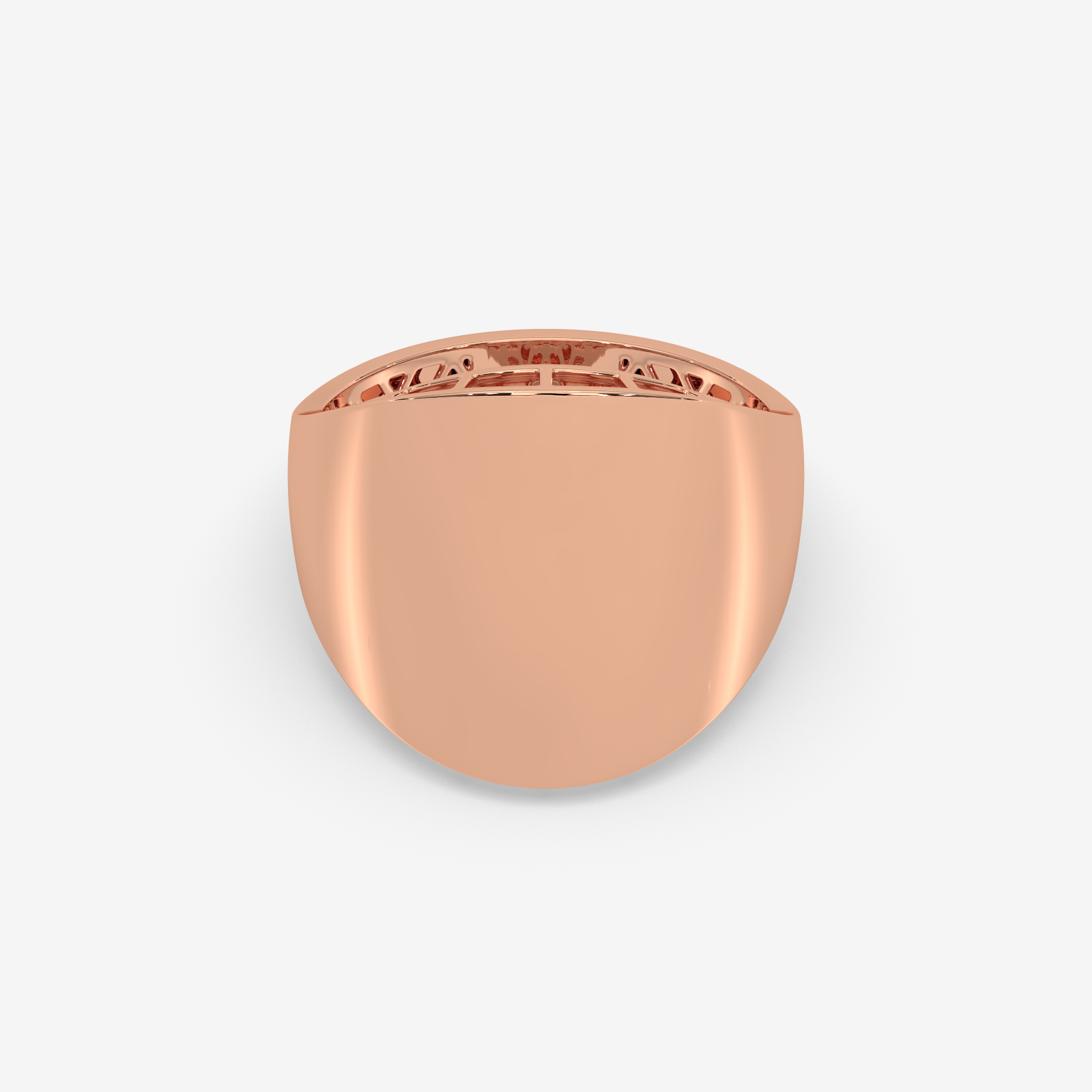 Unisex Solid Gold Chunky Dome Ring | Bold Polished Statement Band
