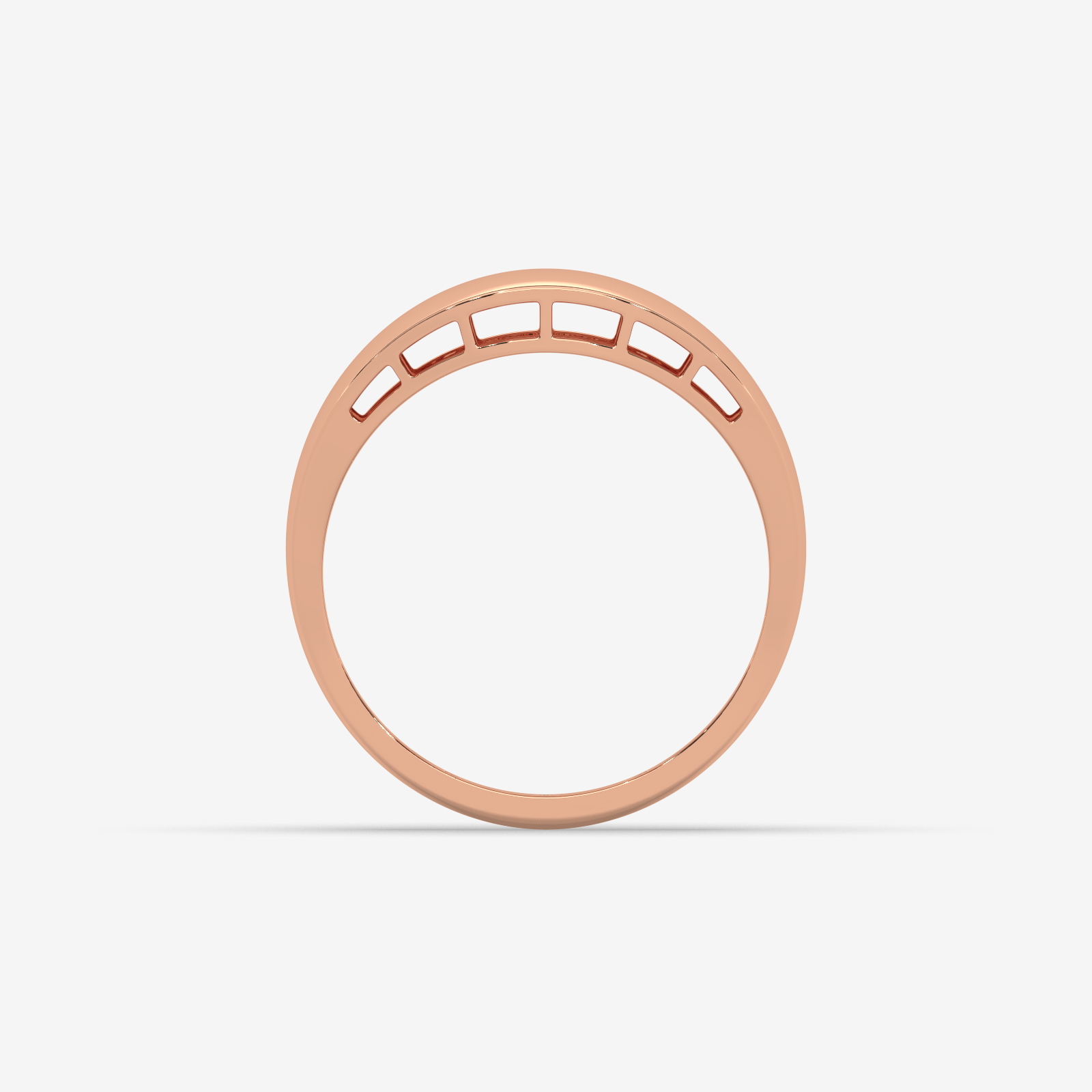 Unisex Solid Gold Chunky Dome Ring | Bold Polished Statement Band