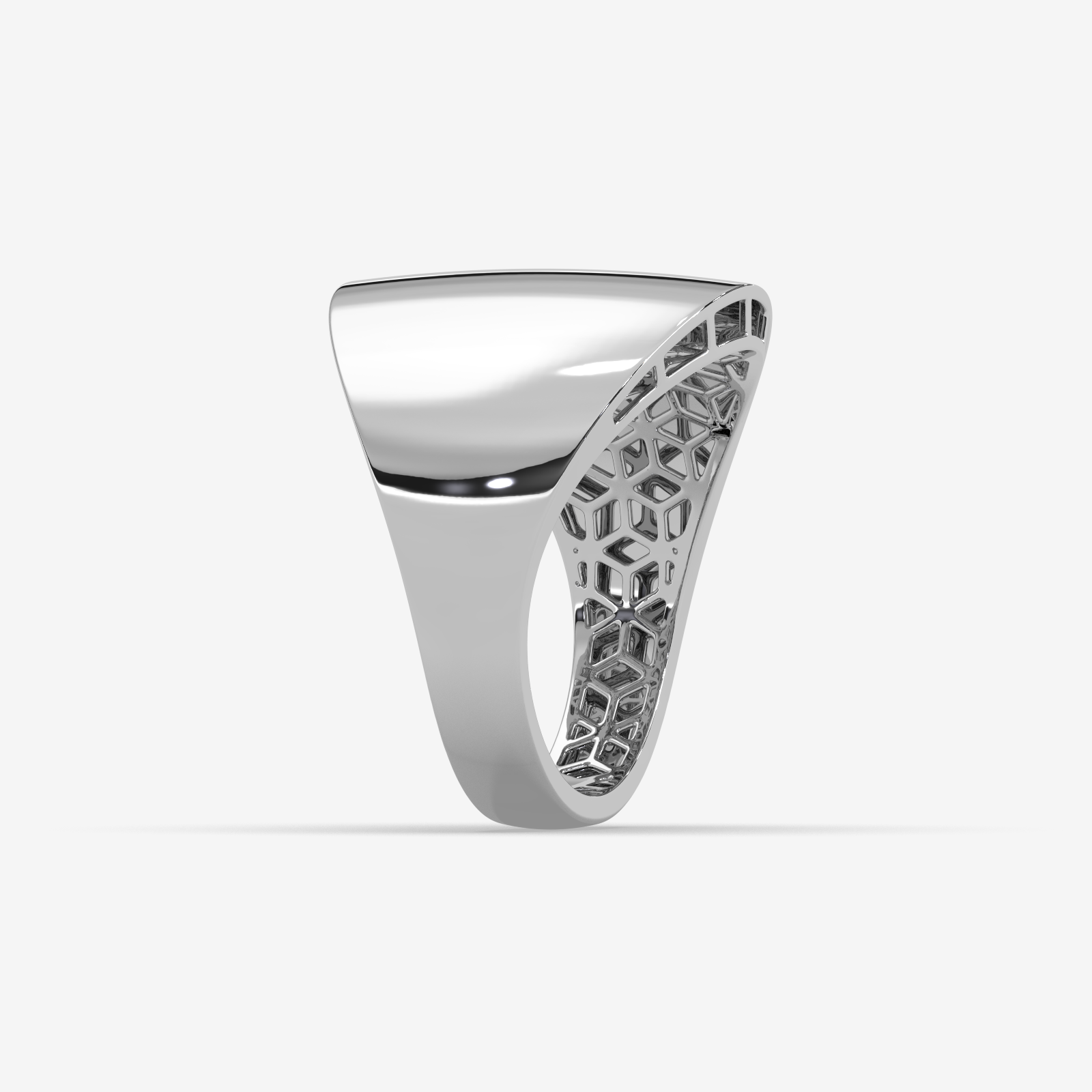 Unisex Solid Gold Chunky Dome Ring | Bold Polished Statement Band
