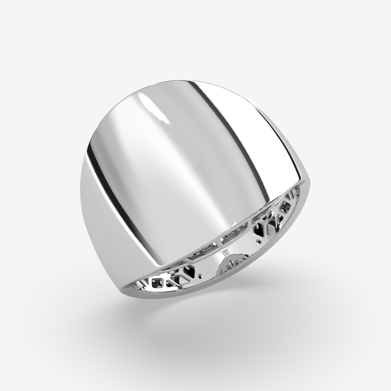 Unisex Solid Gold Chunky Dome Ring | Bold Polished Statement Band